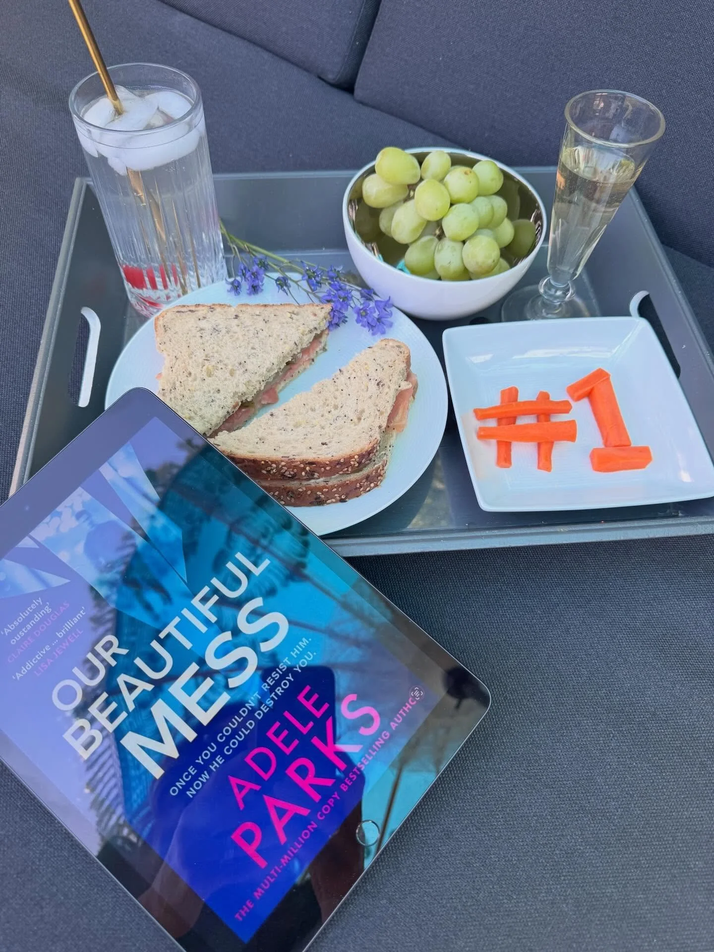 When your #husband says it with carrots! 😊OUR BEAUTIFUL MESS is number 1 on the #Kindle charts which is so exciting! We&rsquo;re celebrating with a picnic lunch in the garden! Thank you to everyone who has bought, read, reviewed! You are awesome! #b