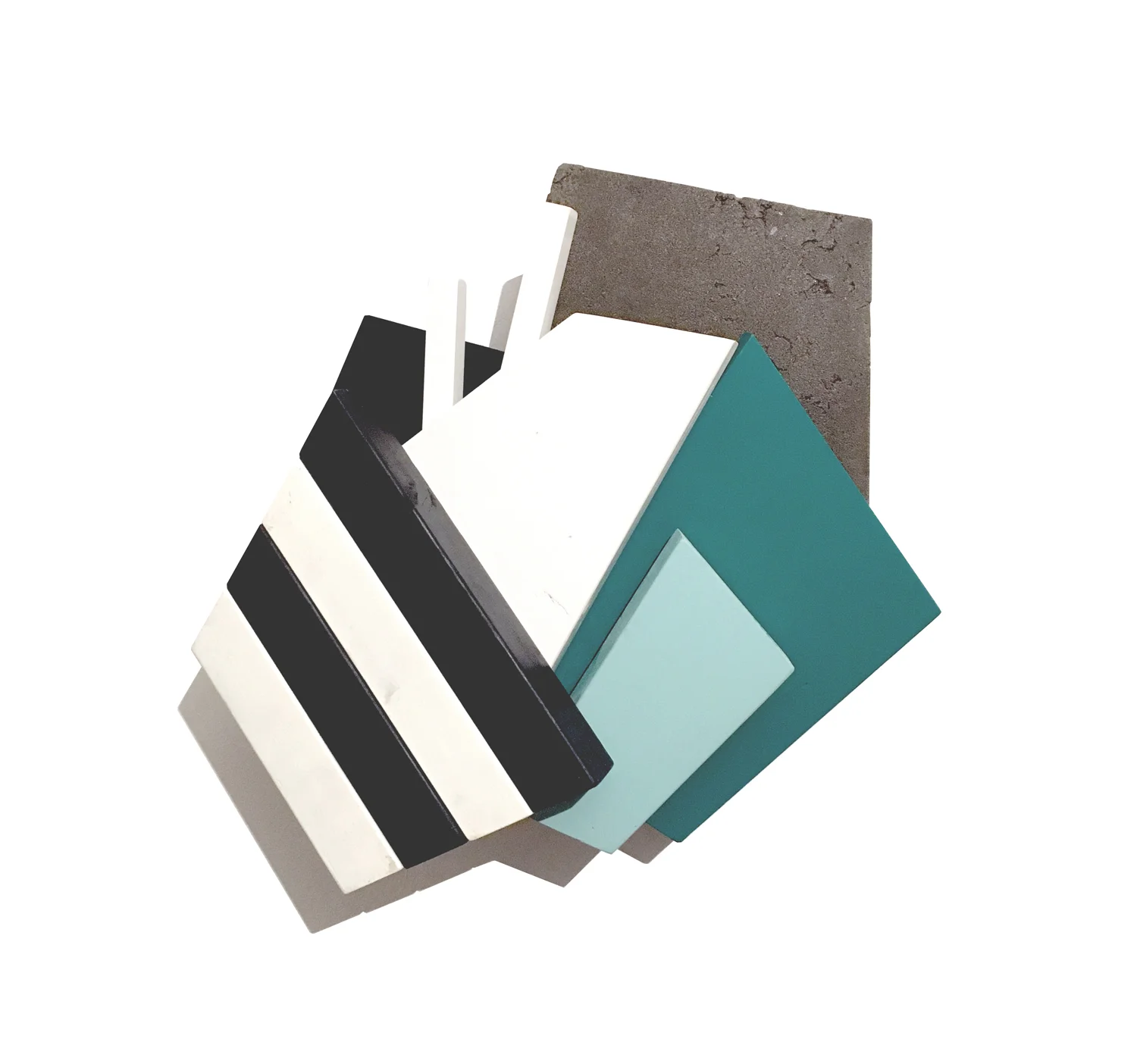  #3 - Painted wood &amp; concrete -&nbsp;49cm x 47cm x 21cm 