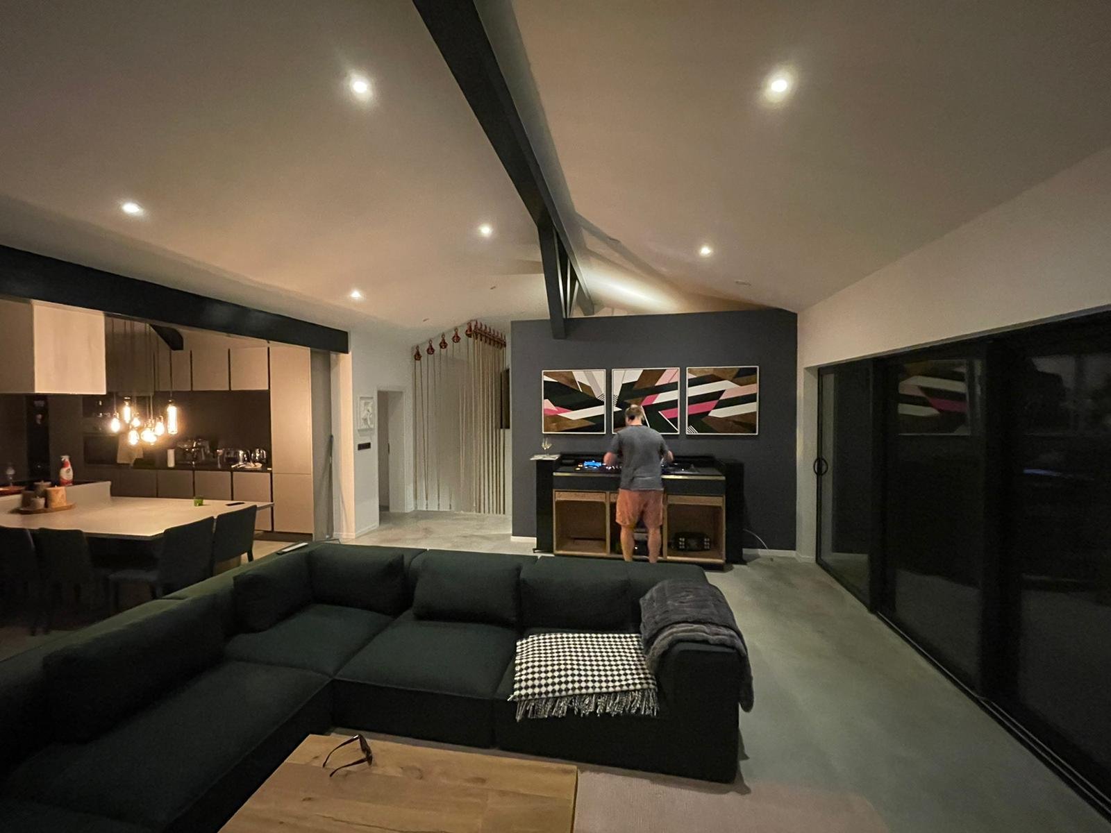 Triptych for client's Alpine retreat.