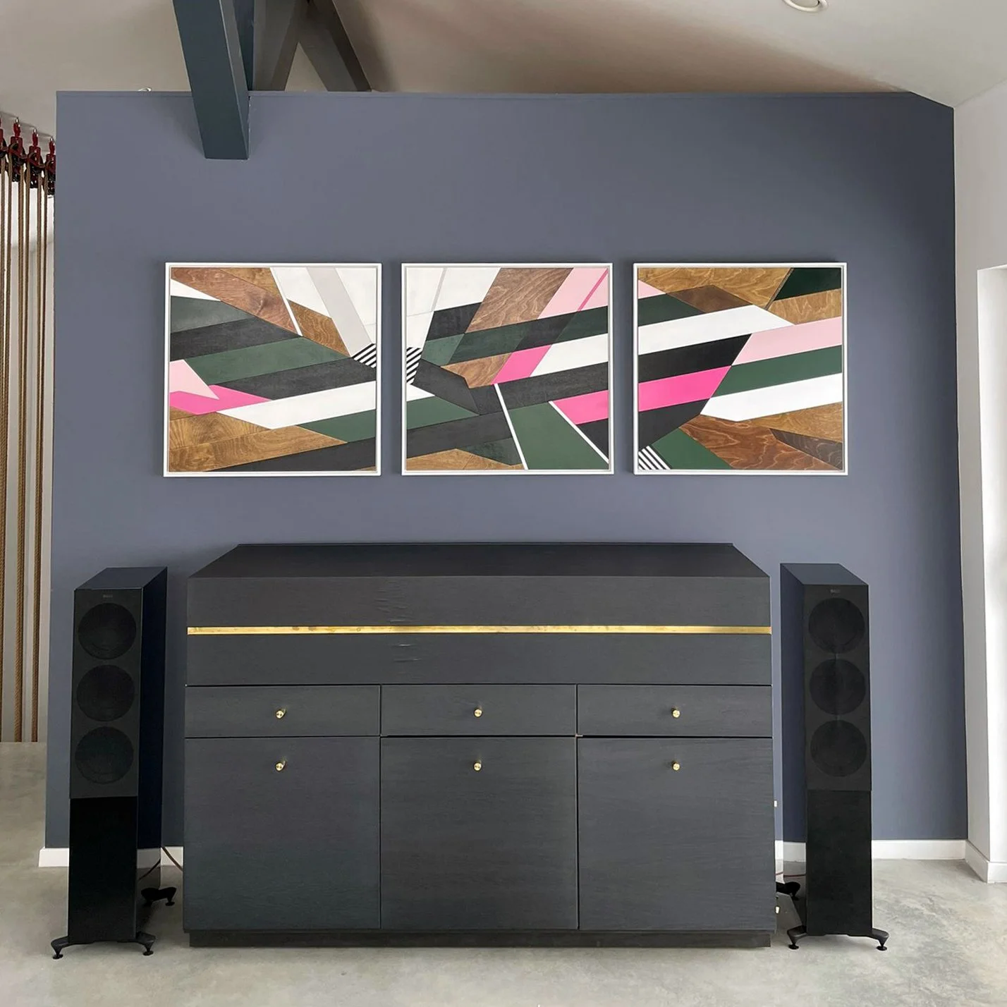 Triptych for client's Alpine retreat.