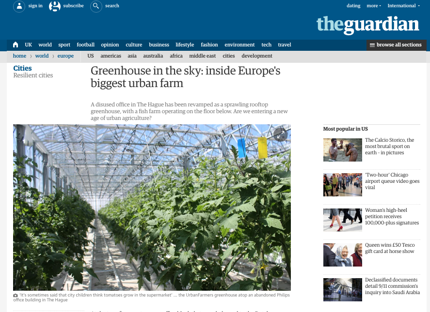 Urban Farmers in The Guardian