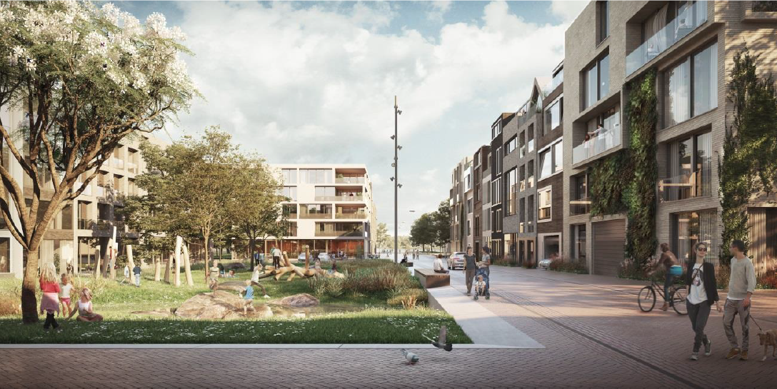 Impressie van IJburg Centrumeiland, gemeente Amsterdam