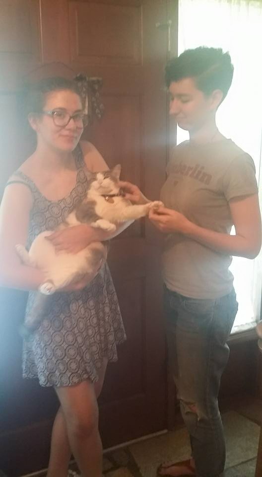 Me and Bree's cat. Her dog liked me better...