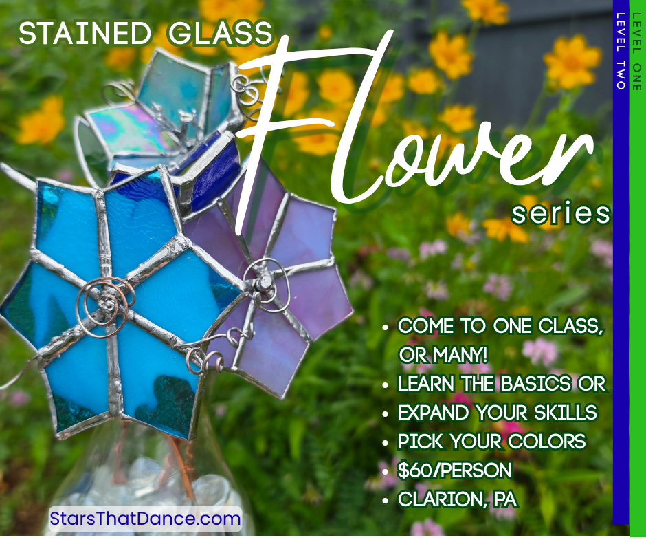 Stained Glass Flower Series