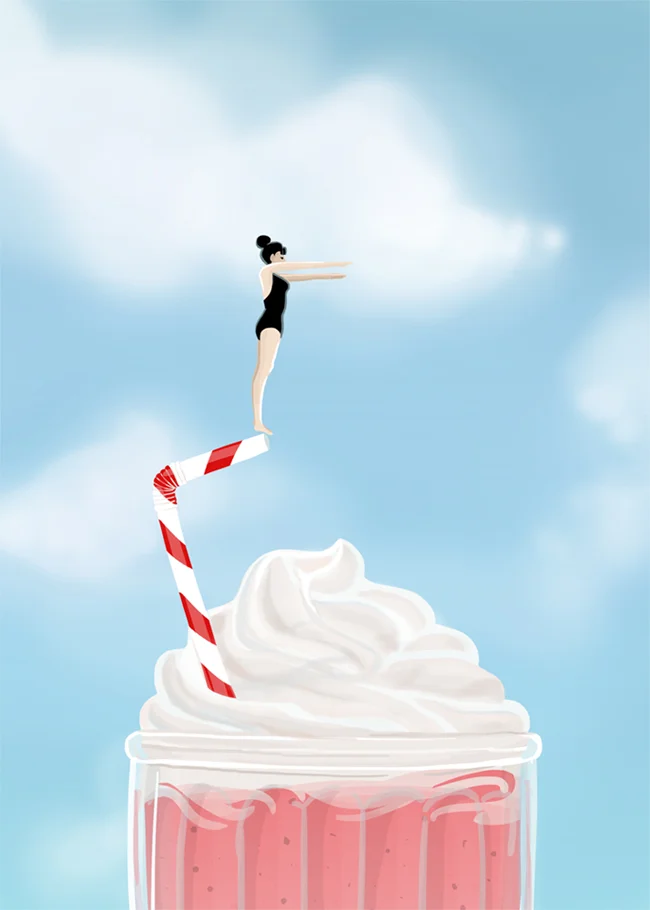 Milkshake Diver | 8x10 print