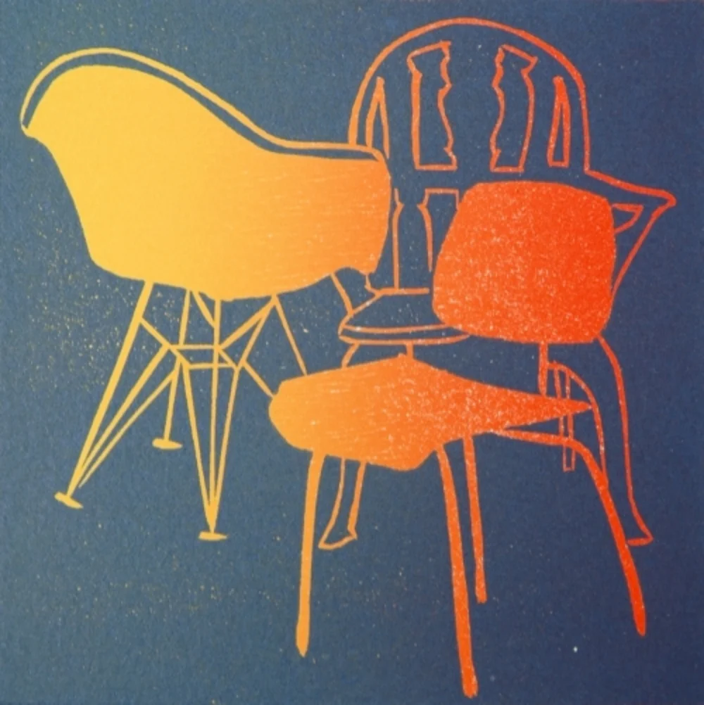 Chairs on Blue