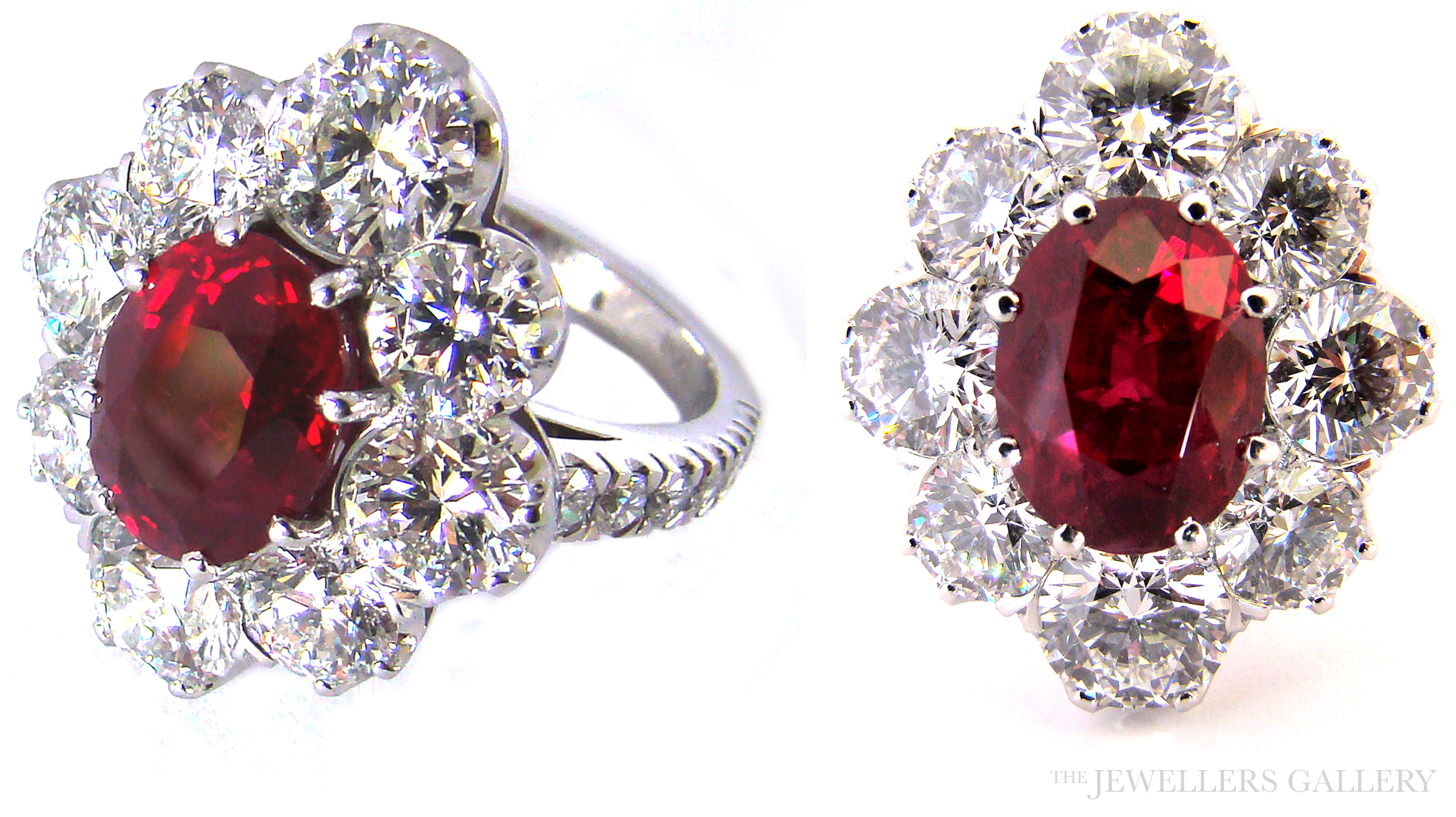 Ruby Diamond and Platinum Ring