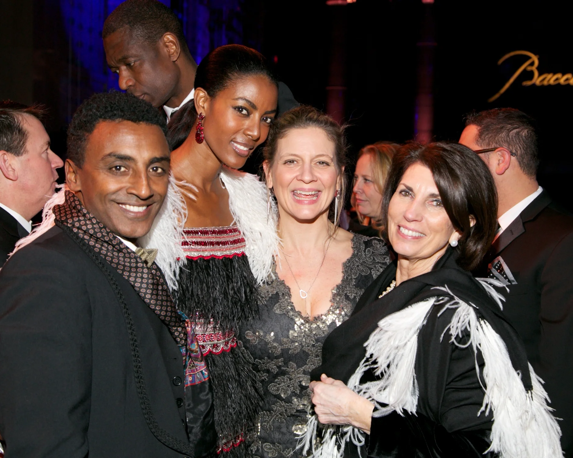 UNICEF Ambassador Marcus Samuelsson, Maya Samuelsson, Amanda Freitag, and Pamela Fiori