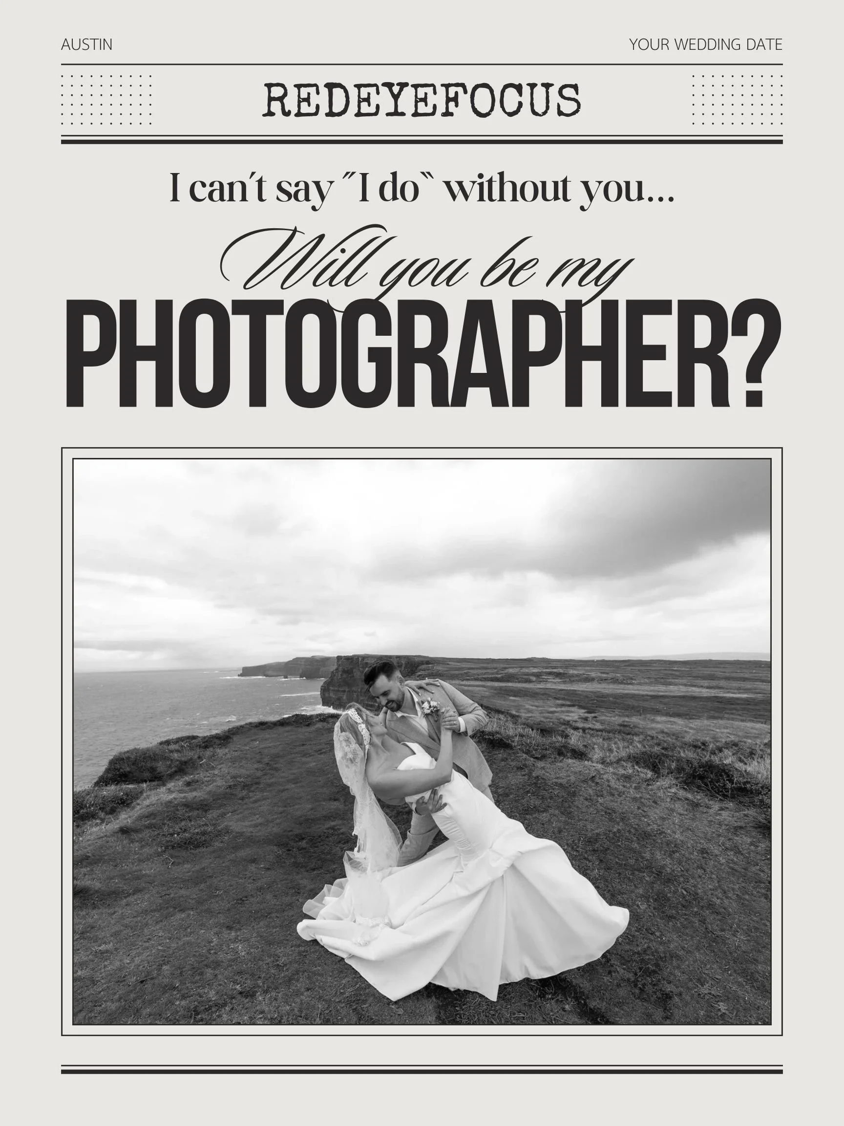 Minimalist Bridesmaid Proposal Newspaper Flower Bouquet Wrap A3 Document.jpg