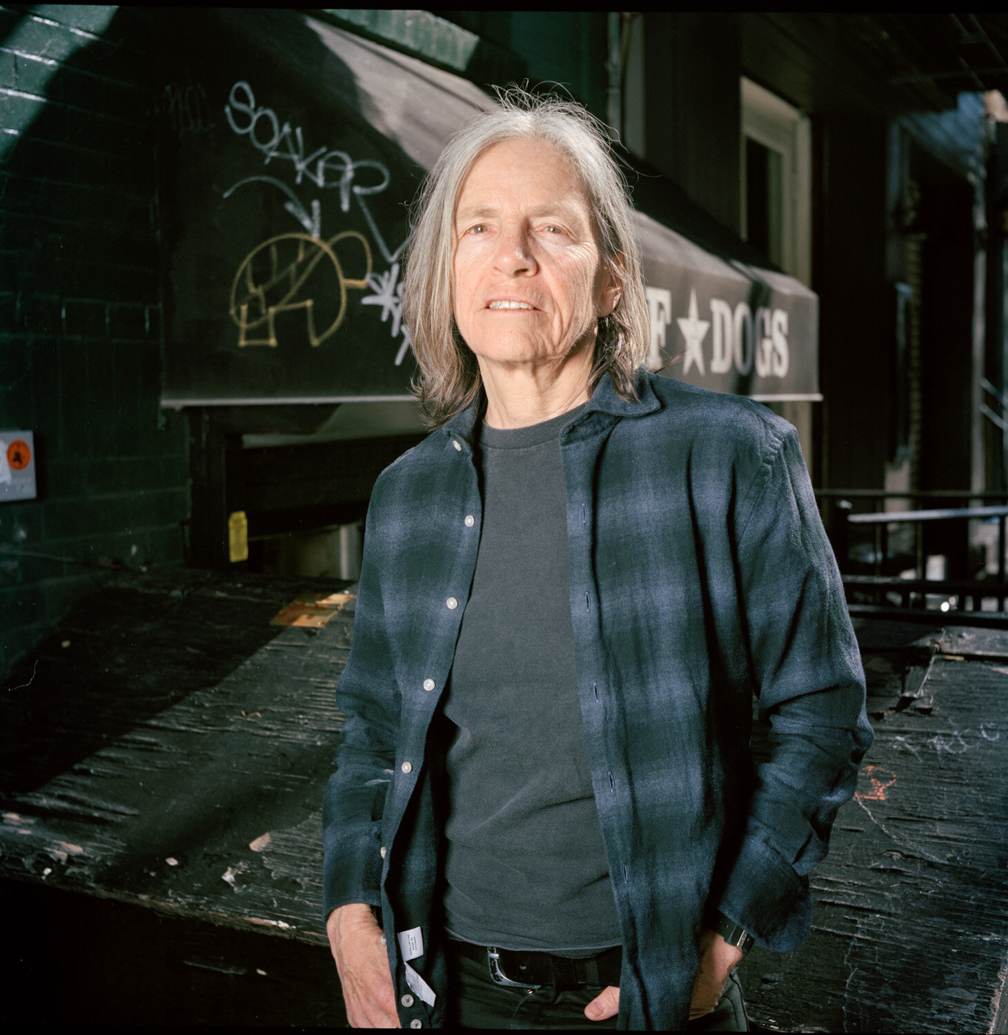  New York City 2019 03 11 Eileen Myles, writer and poet. Shot in New York on assignment for Dagens Nyheter. Shot on a Rolliflex and Kodak porta 160. 