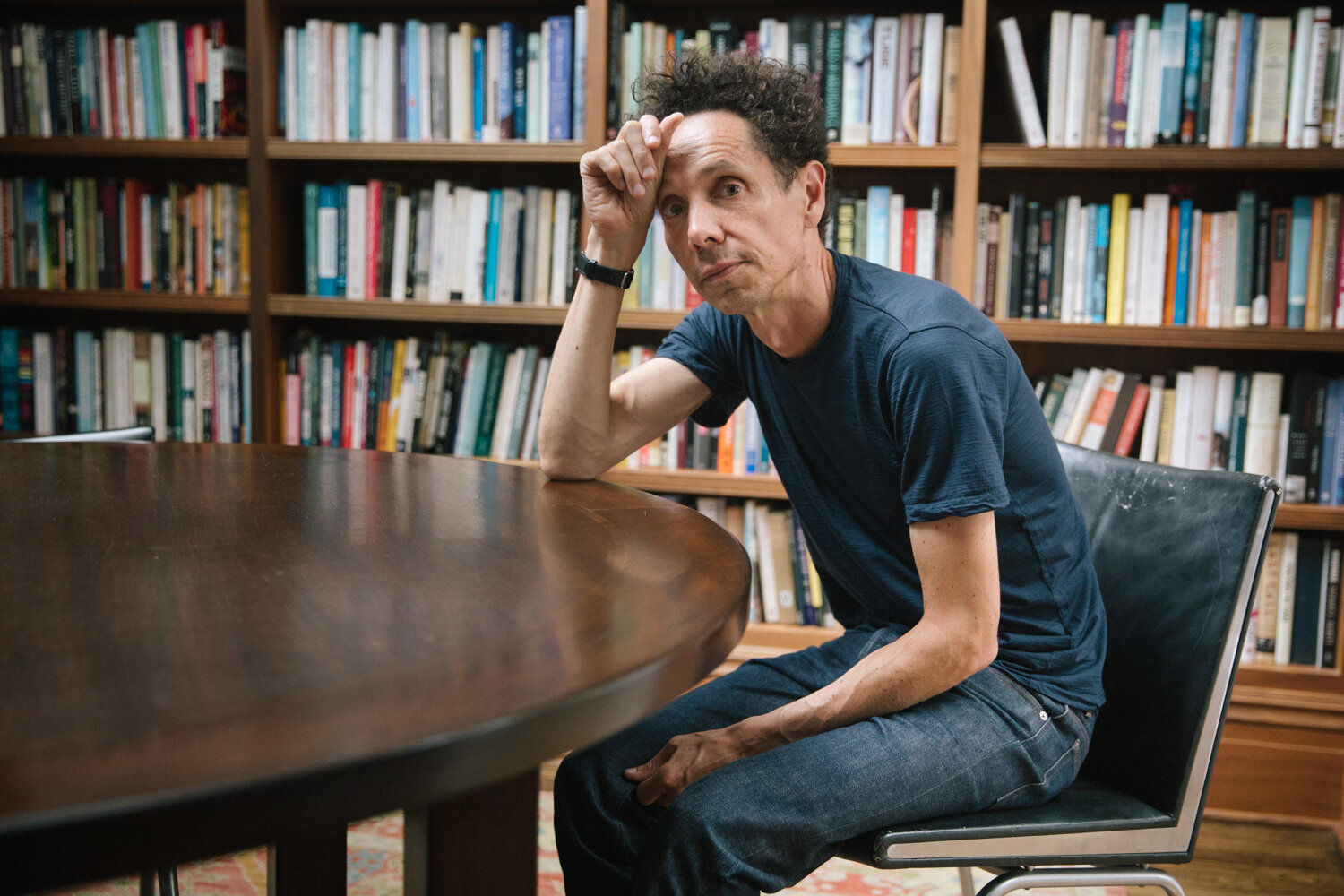  NEW YORK CITY 2019 08 28 Malcolm Gladwell, award-winning writer and journalist. Shot on assignment in Greenwich Village, New York for Dagens Nyheter. 