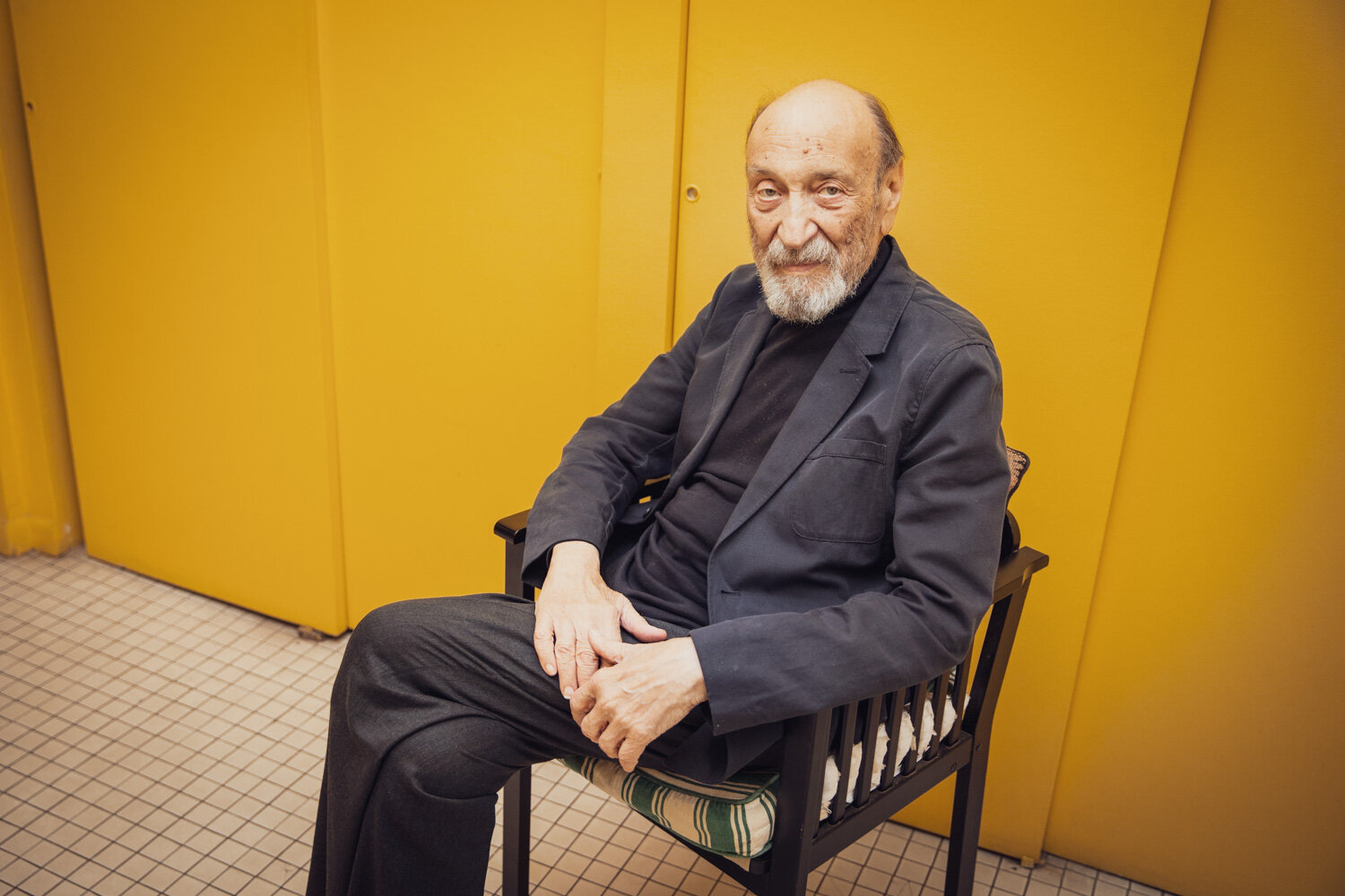  NEW YORK CITY 2018  08 15 Milton Glaser, the legendary American graphic designer behind the “I♥NY” logo. Shot on assignment for Scandinavian Traveler. 