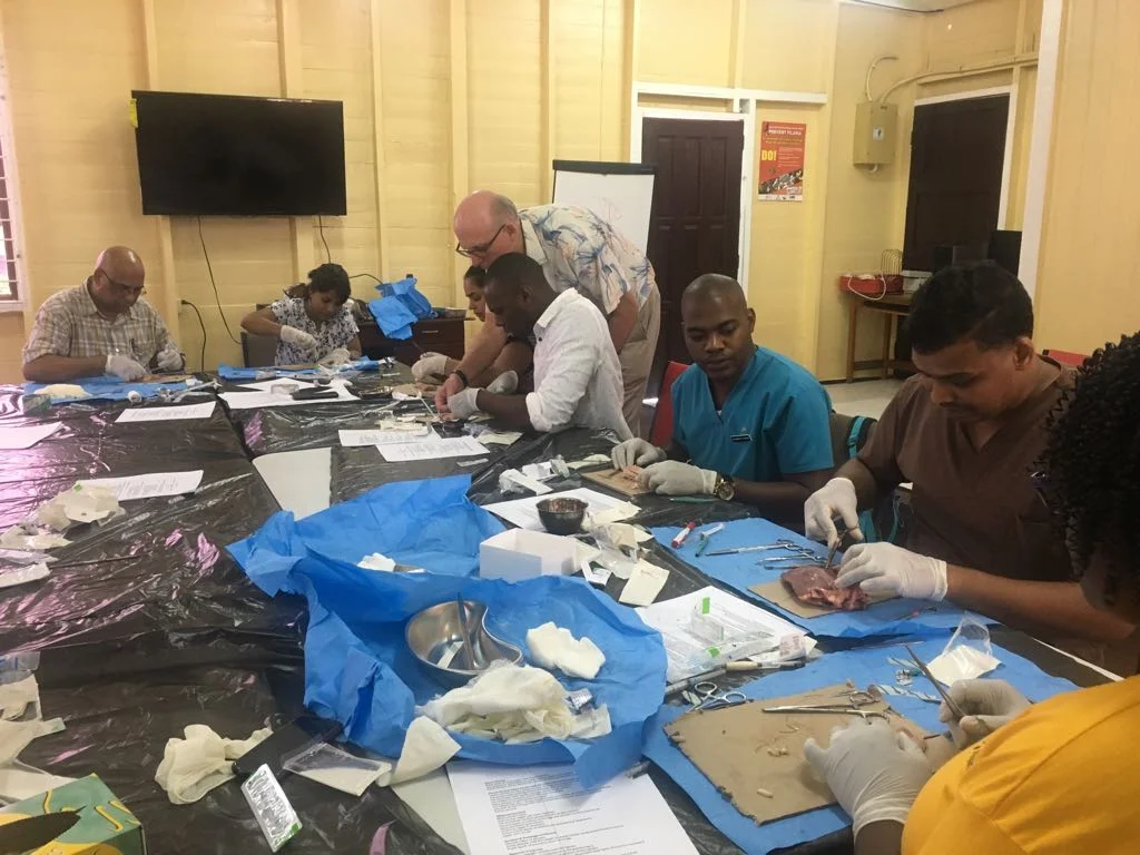 Guyana’s first cohort of family physicians receive training in minor operations procedures.