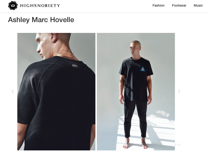 ASHLEY MARC HOVELLE | ESSENTIAL | BOWING BADAGE T-SHIRT | BLACK