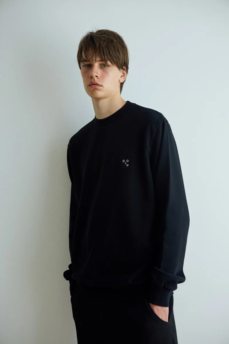 Ashley Marc Hovelle emotion face badge Sweatshirt and waffle shorts black black 0145 final.jpg