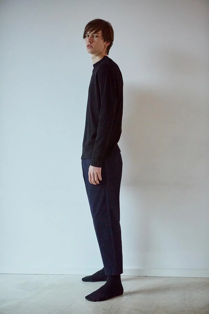 ashleymarchovelle Ribbed half turtleneck top black