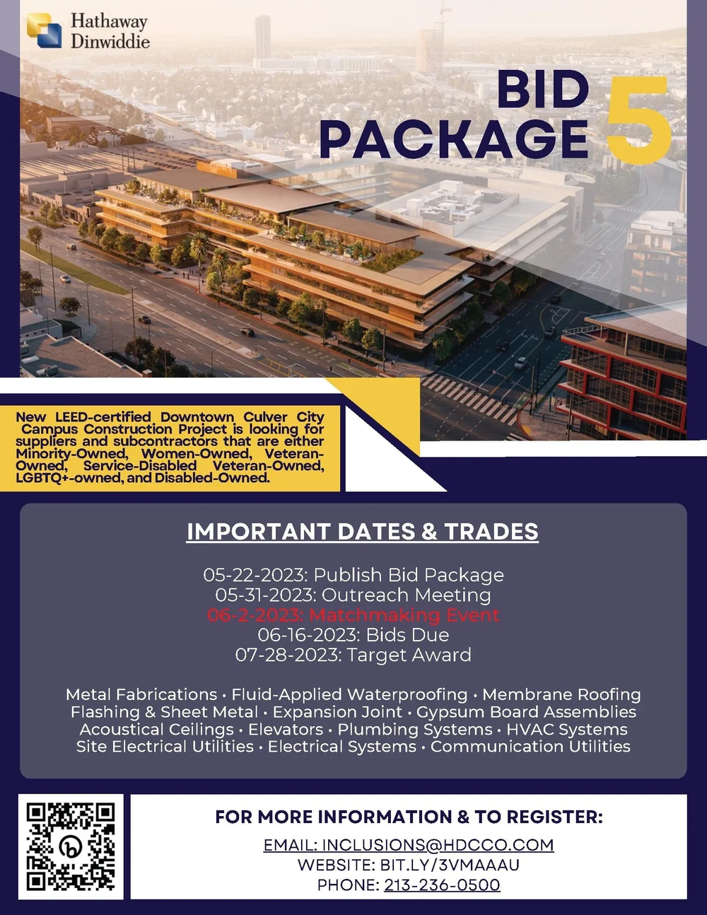 Downtown Campus Construction Project - Bid Package 5 Matchmaking
