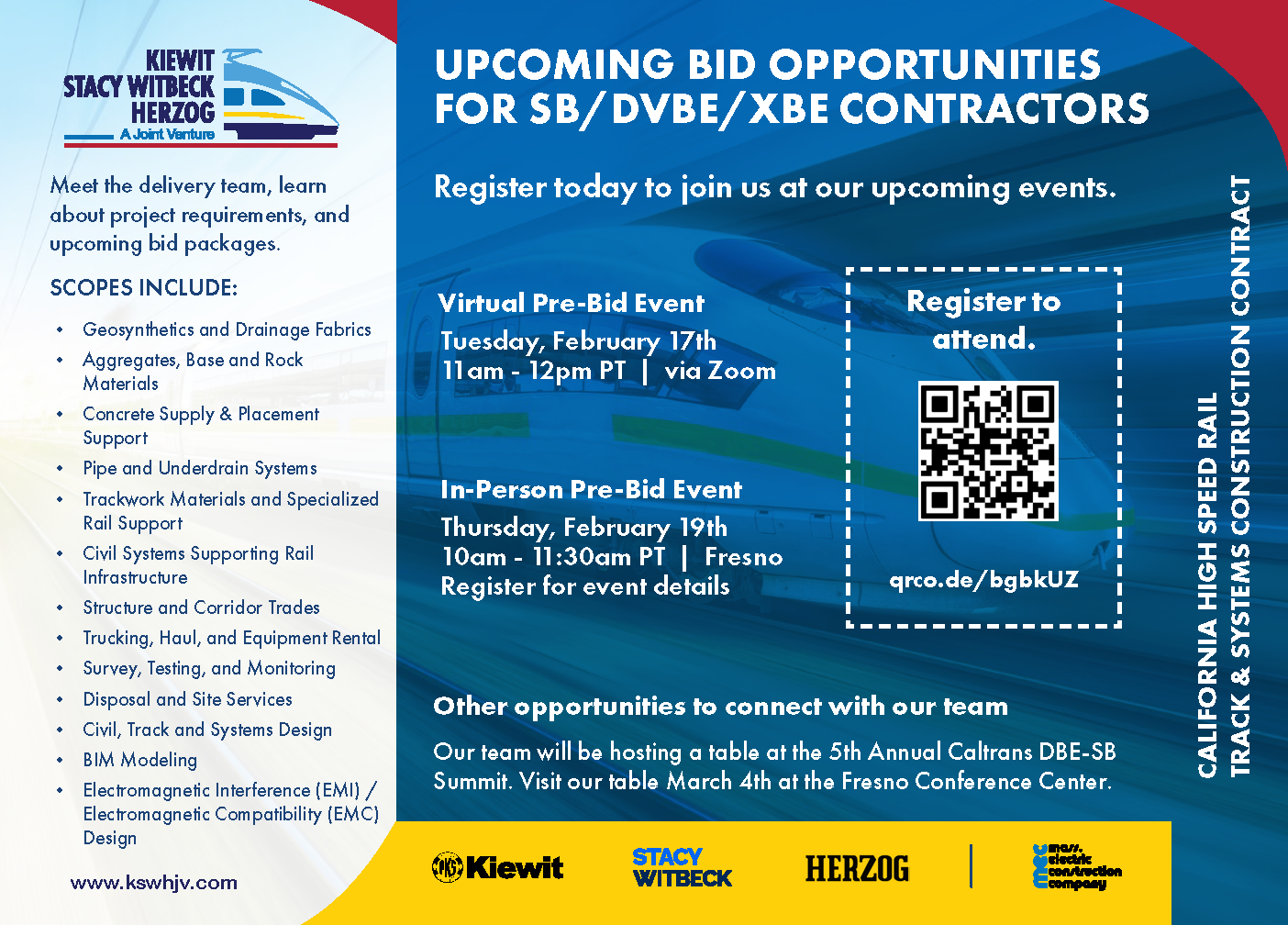 California High Speed Rail - In Person Event