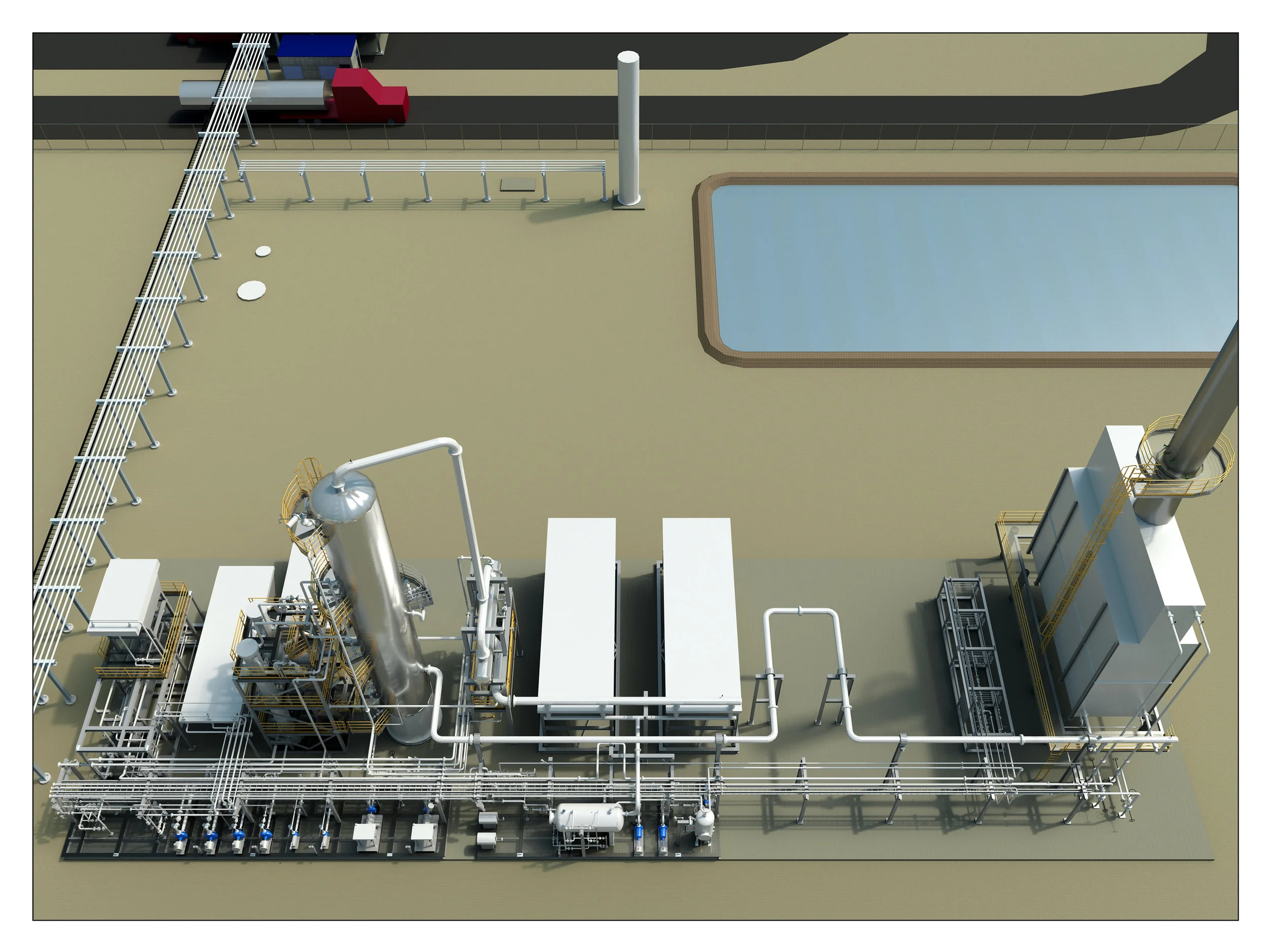 The MMEX 10,000 bpd CDU rendering. 