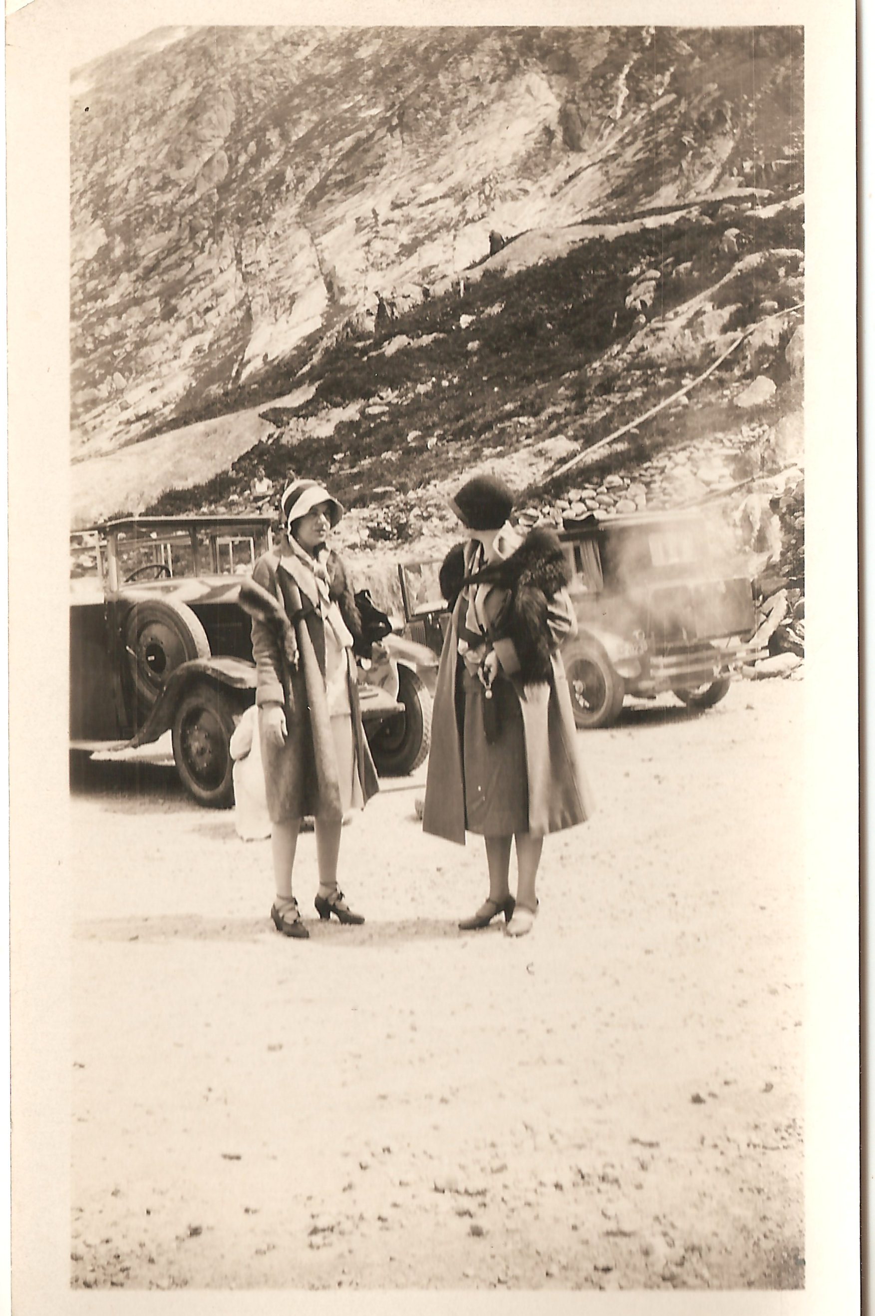 Evelyn Hazen (left) during her travels abroad.
