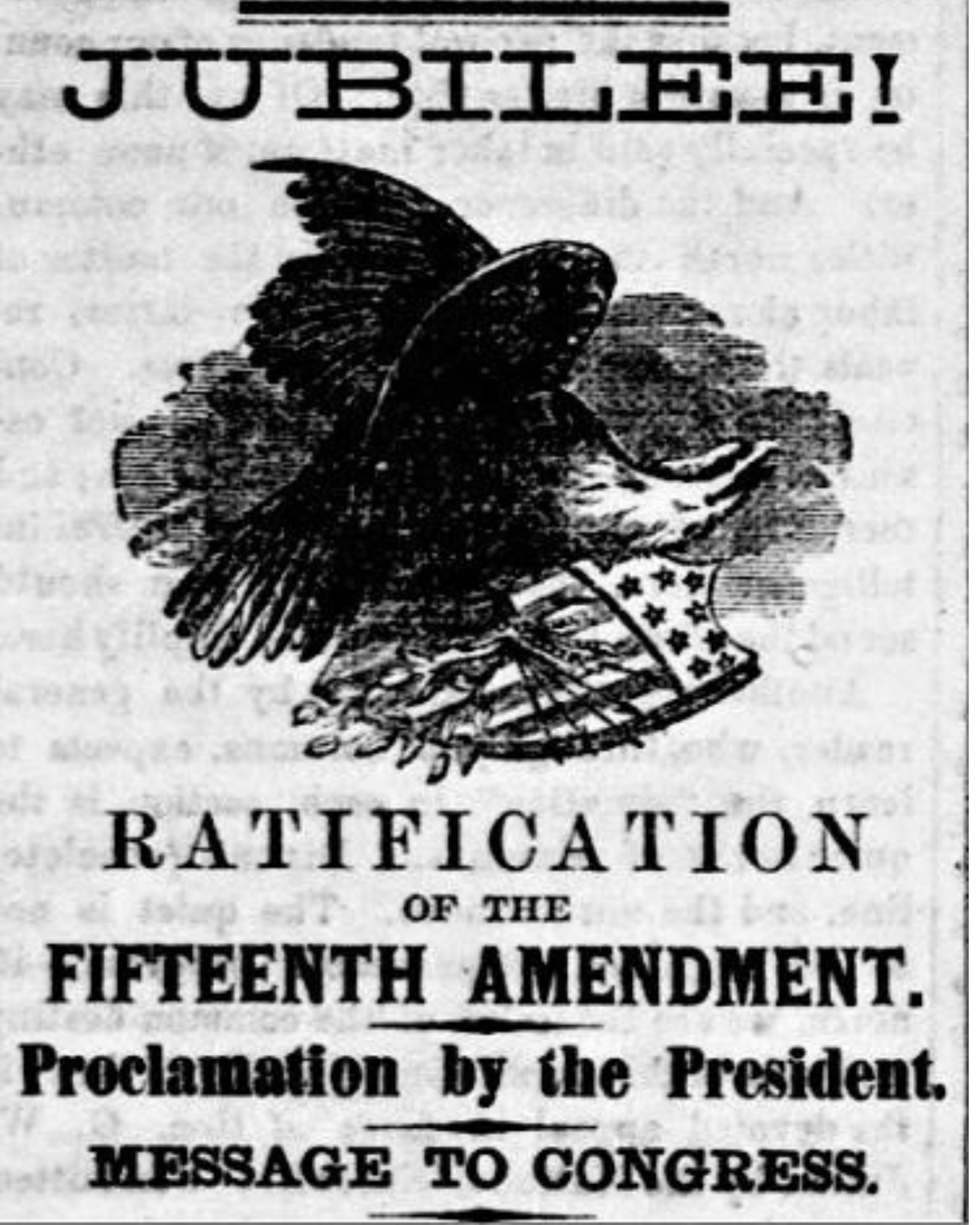 Passed by Congress February 26, 1869, and ratified February 3, 1870, the 15th Amendment granted African American men the right to vote. The last of the Reconstruction amendments appeared to signify the fulfillment of promises made to Black Americans.