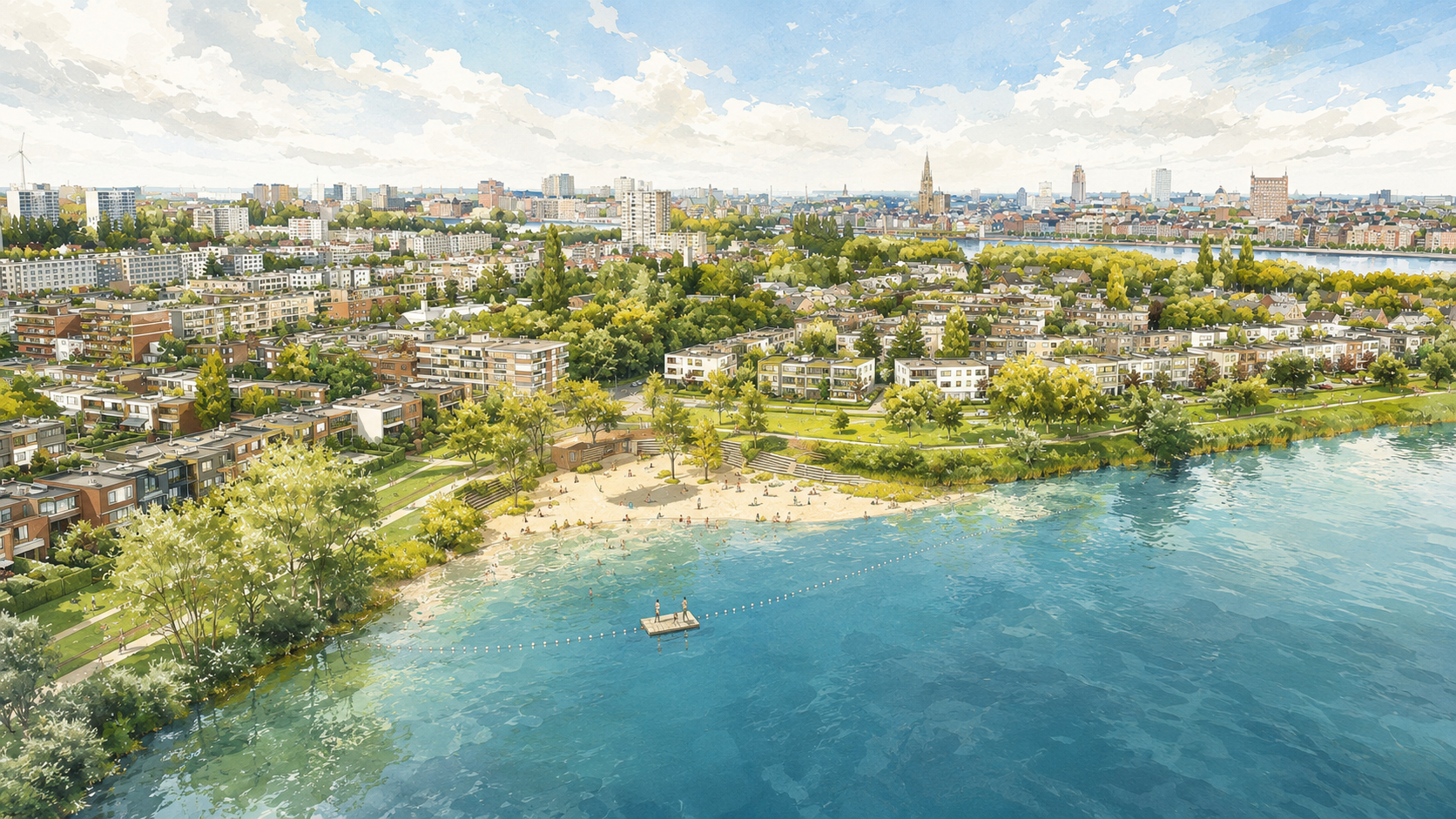 Het Galgenweel als stedelijke ontmoetingsplek tussen natuur, water en recreatie.