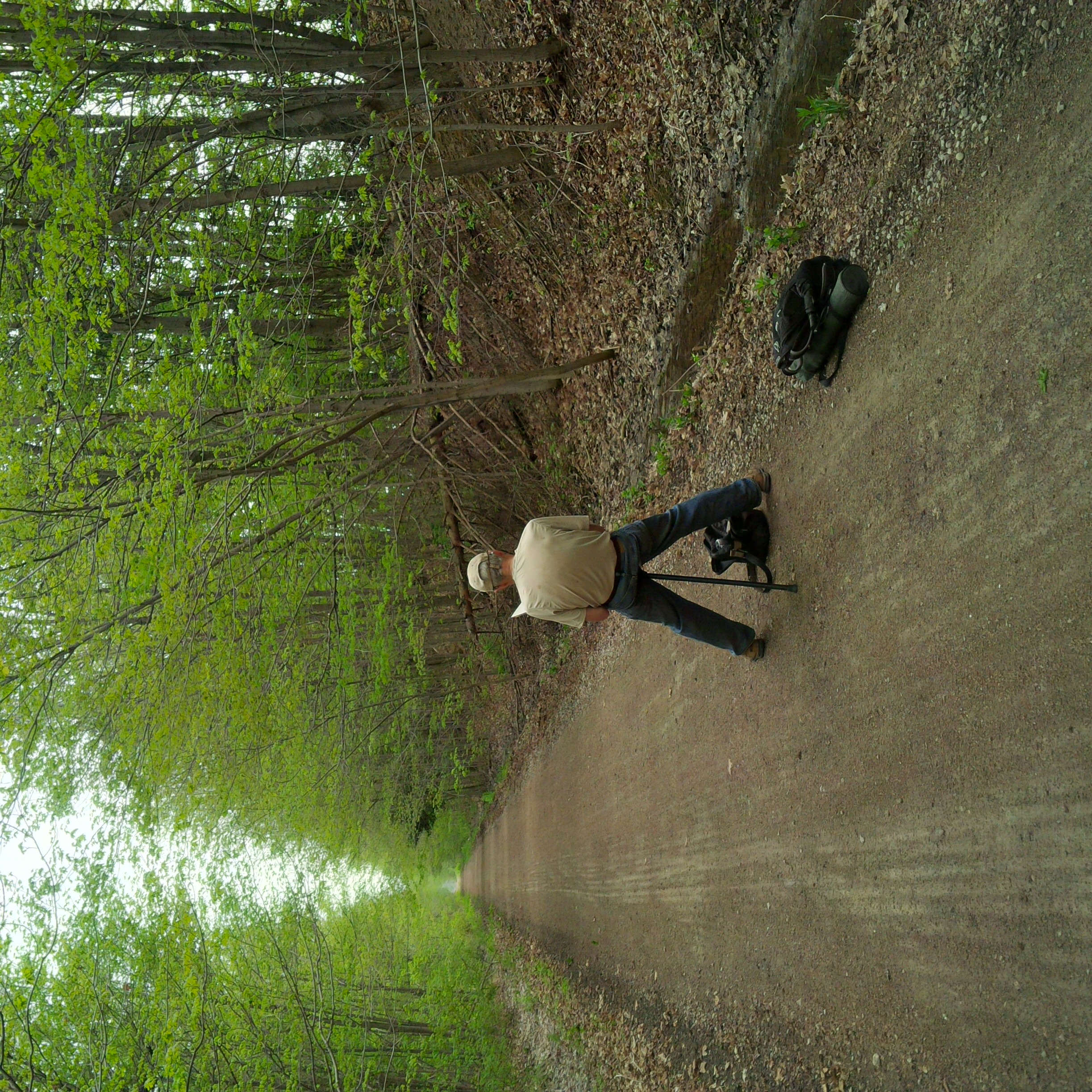Gerard Brender à Brandis sketching on the G2G Rail Trail