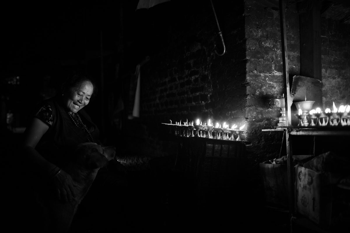 Butter lamps are offered during meditation practice or ceremonies with the wish that all beings be free of suffering and reach enlightenment.