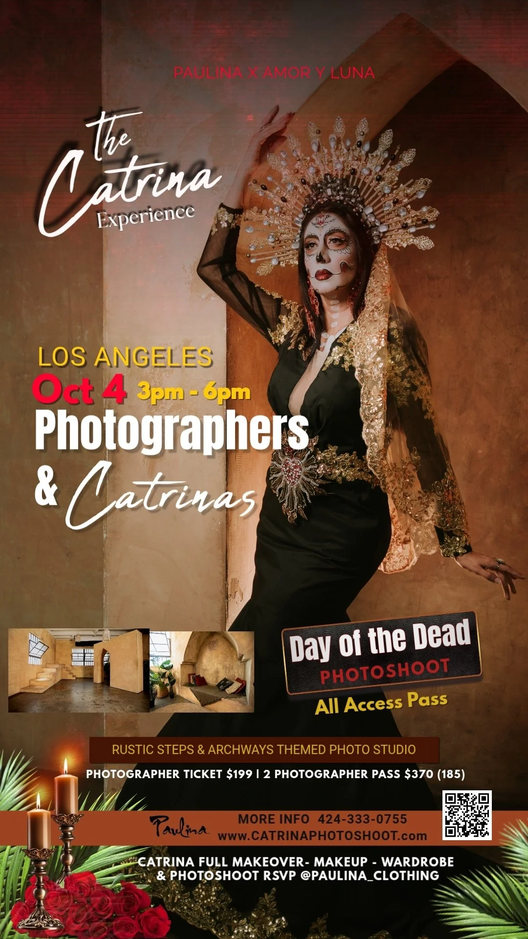 The Catrina Experience LA - Photographers and Catrinas Photoshoot Event Oct 4 by Paulina