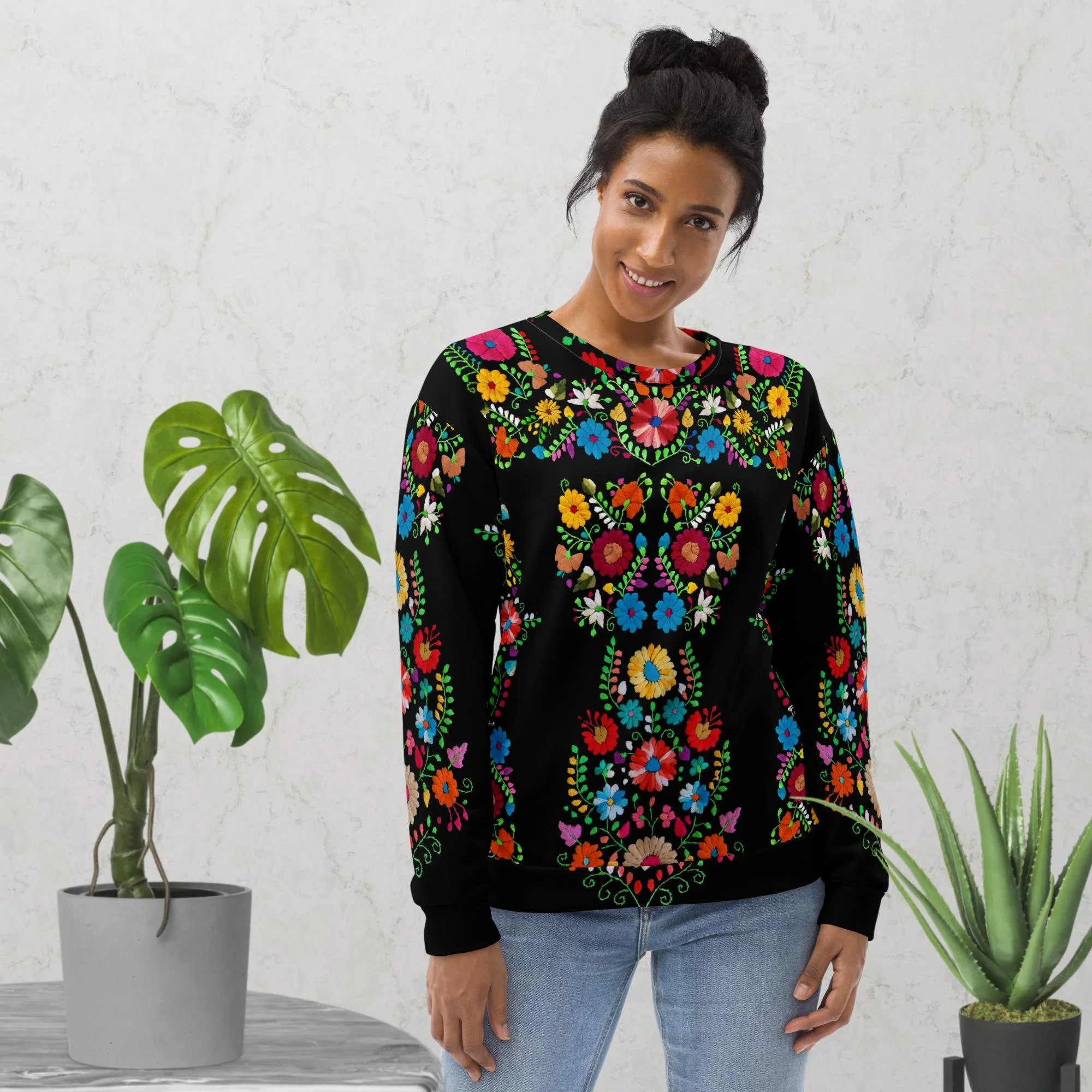 Maya Unisex Printed Sweatshirt by Paulina