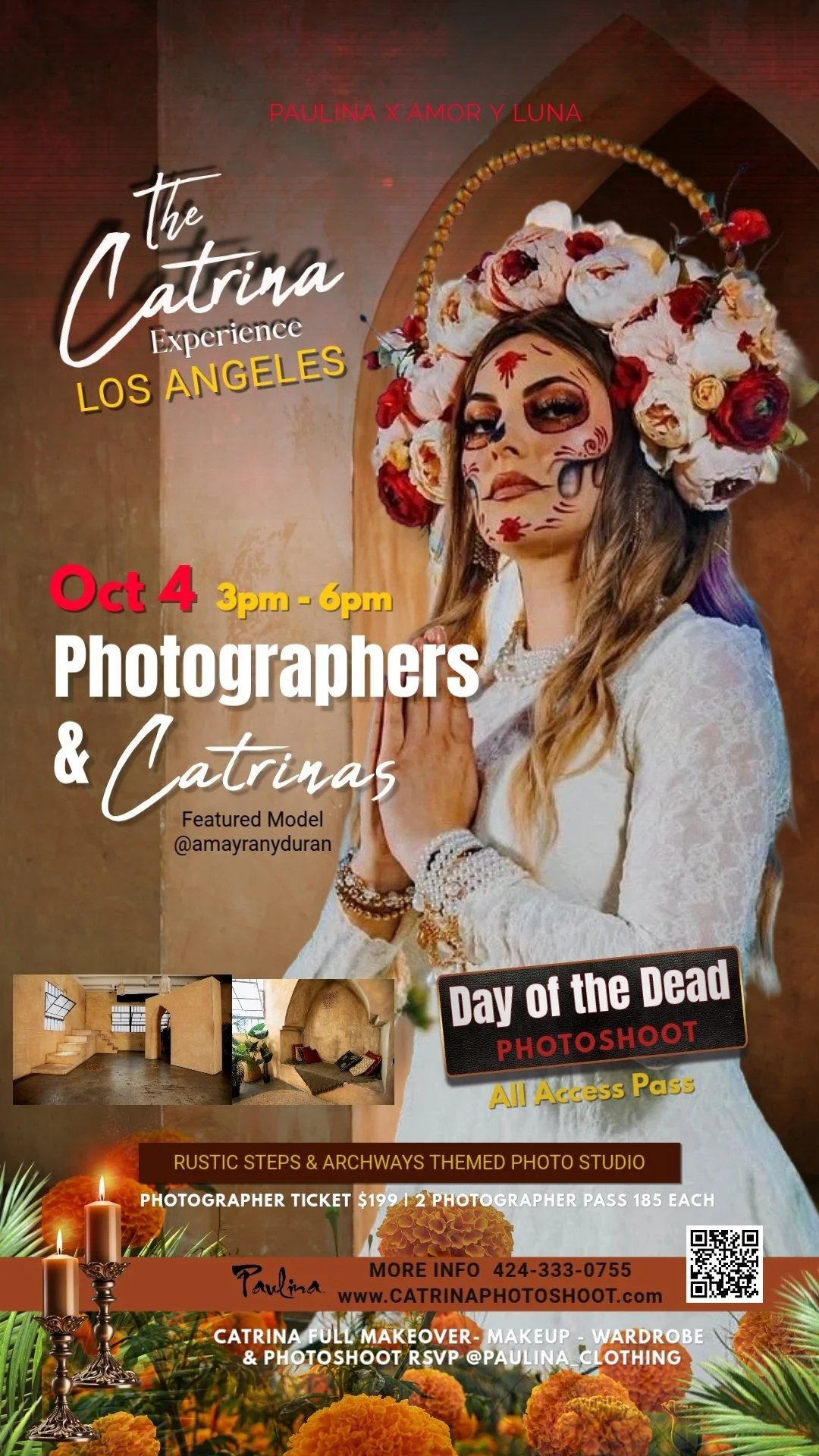 The Catrina Experience LA - Photographers and Catrinas Photoshoot Event Oct 4 by Paulina