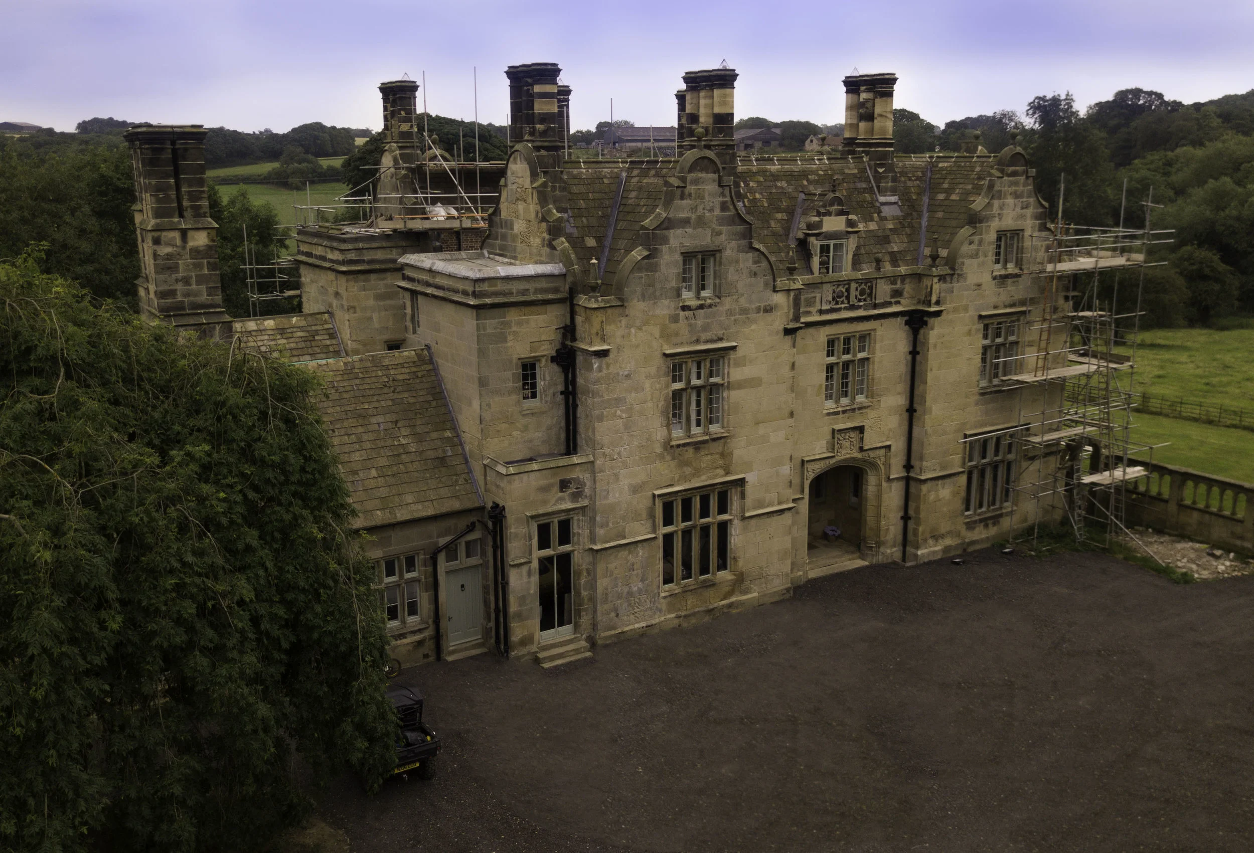 The major restoration of Grade II* Listed Sockburn Hall is nearing completion - July 2017 