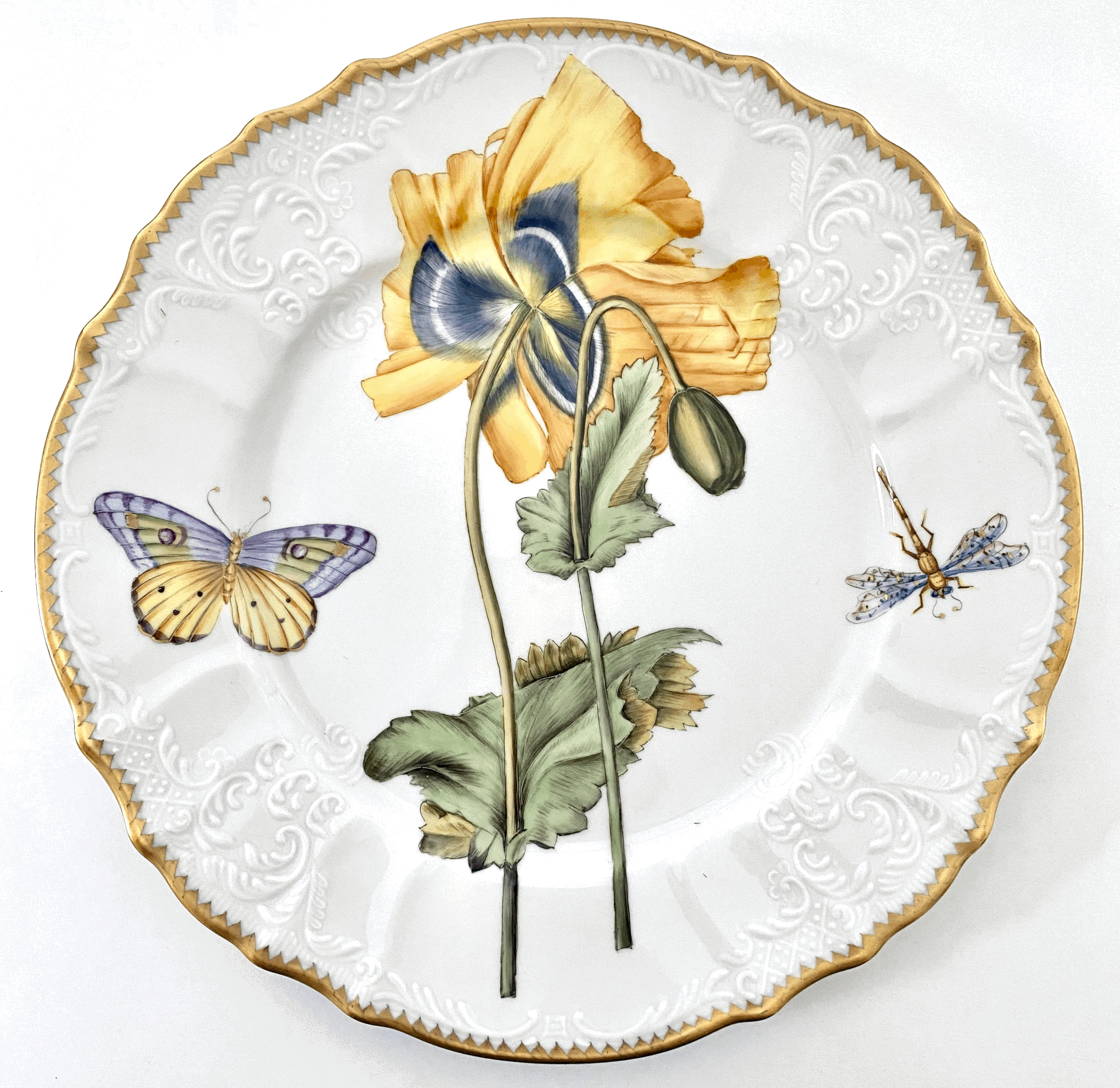 MC27 - Yellow Flower Dinner Plate