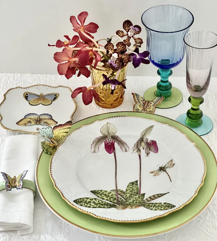 Exclusive collection of hand painted porcelain dinner plates