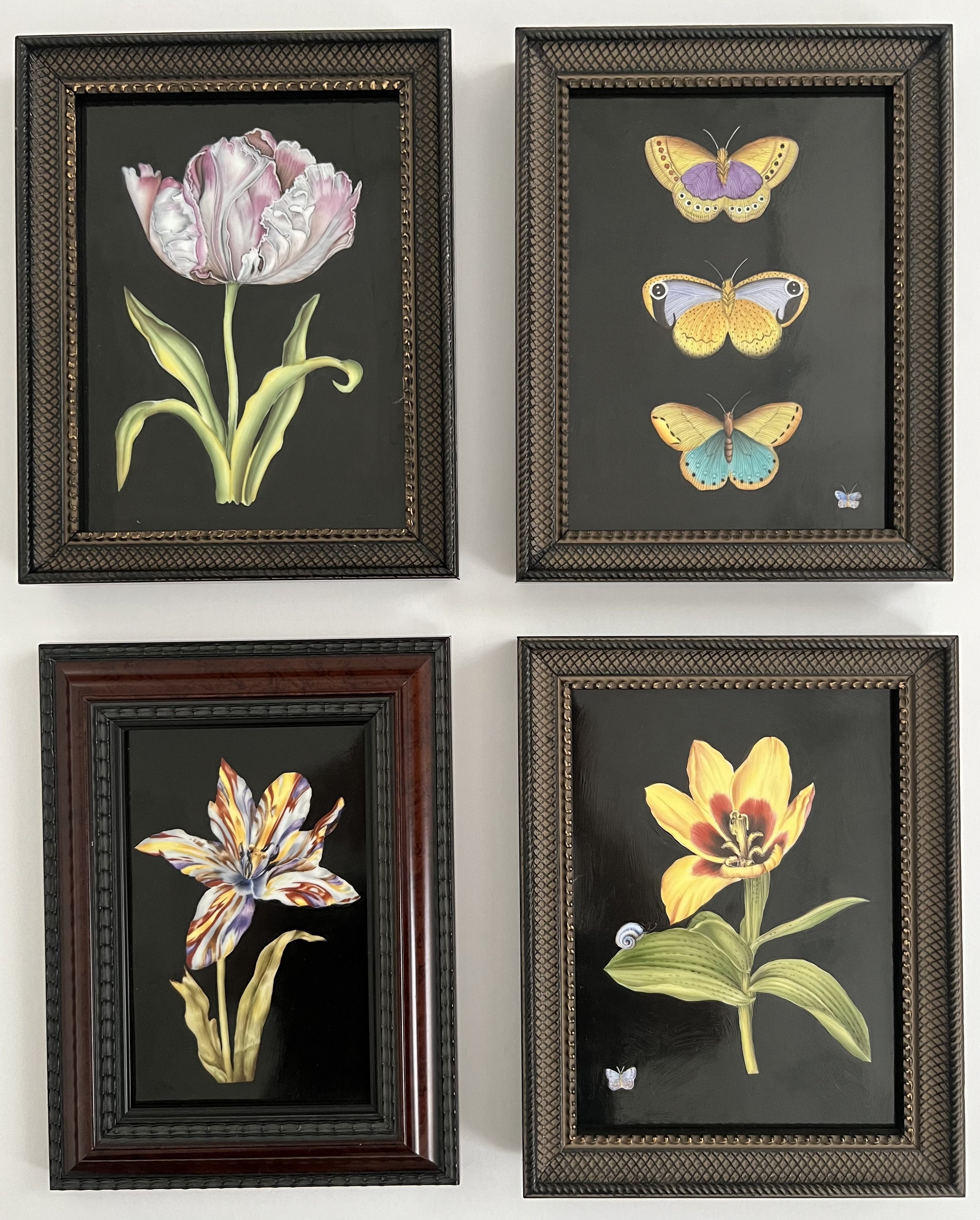 Hand Painted Porcelain Framed Paintings