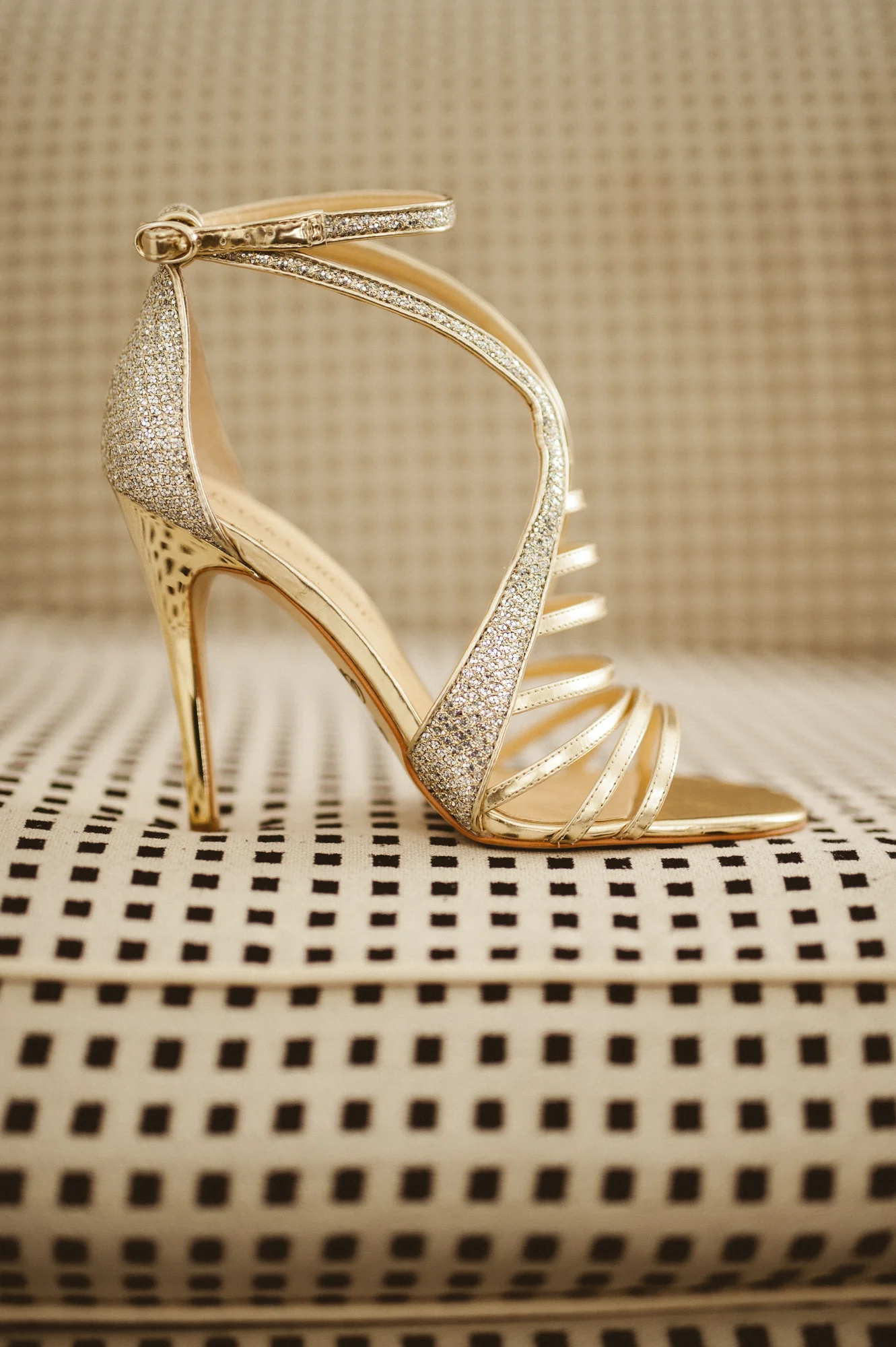 Strappy Gold Sandals | Palm Springs Wedding | Michelle Garibay Events | Palm Springs Avalon Wedding Details