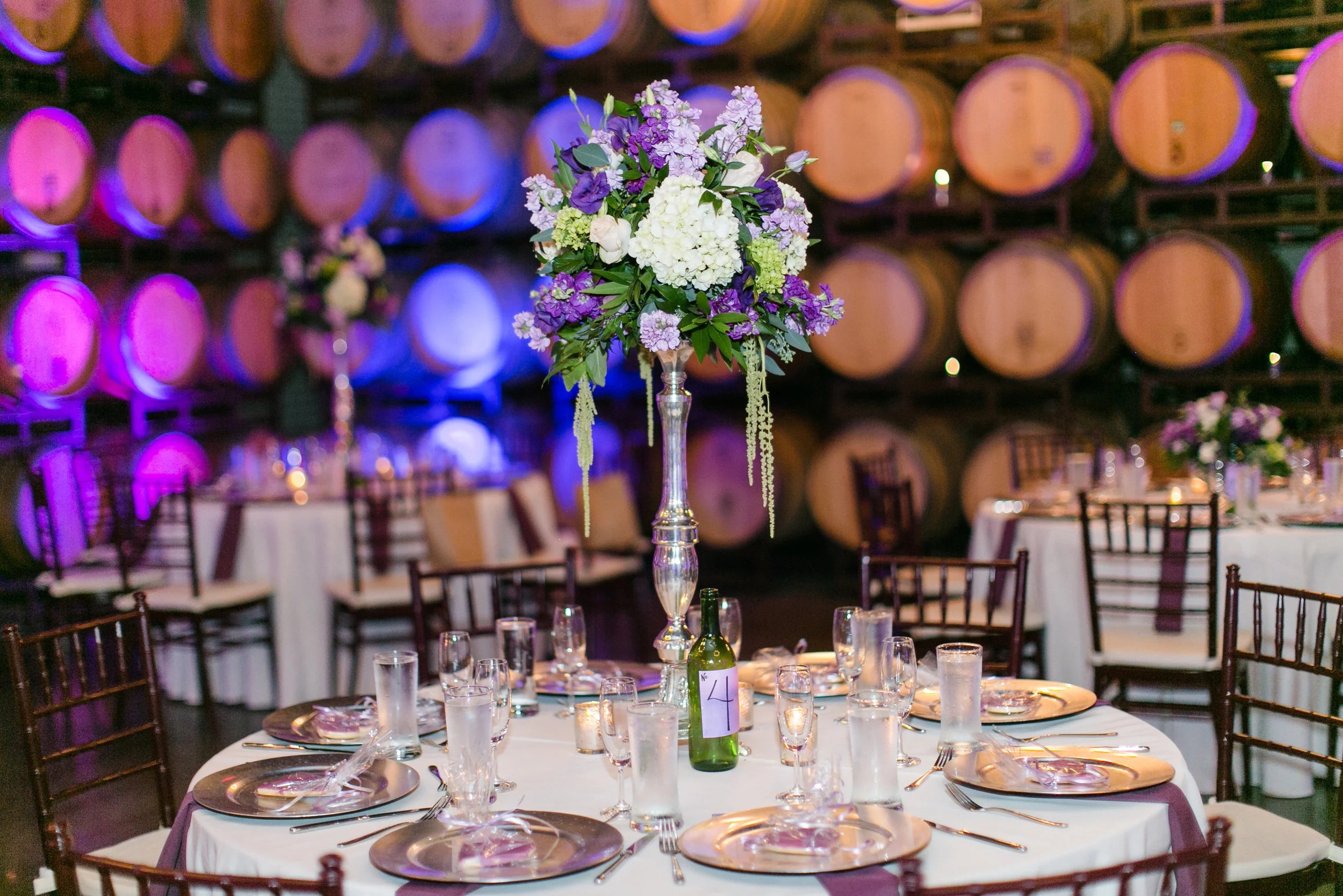 Romantic Purple Lighting | Michelle Garibay Events | Leah Marie Photography