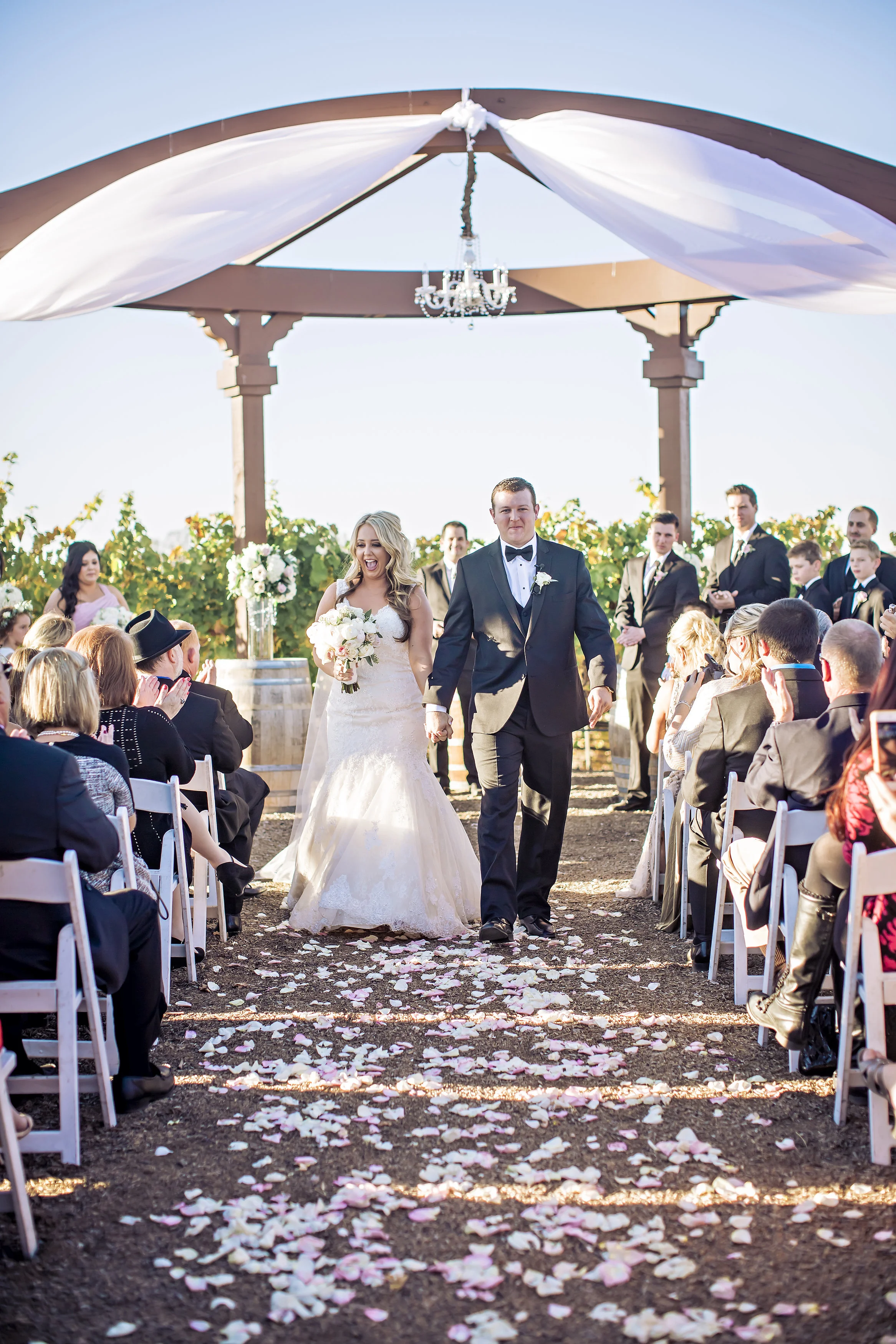 Merlot Mesa Blush and White Wedding Ceremony | Temecula Private Estate Wedding | Michelle Garibay Events