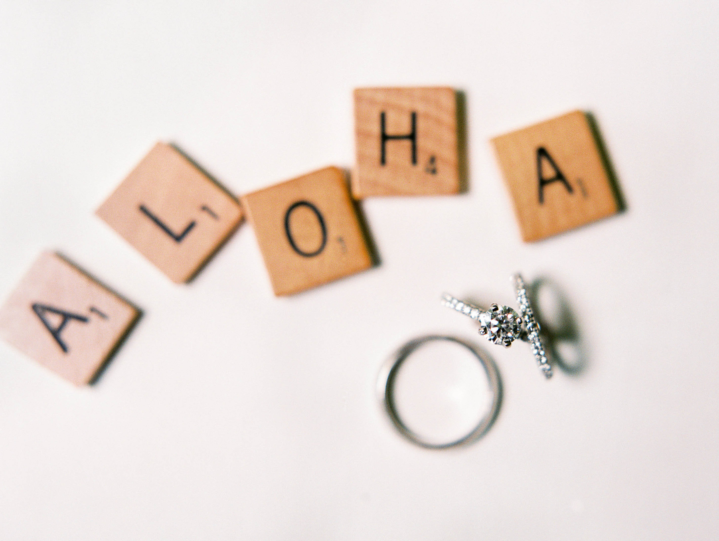 Michelle Garibay Events | Elegant Oahu Wedding | Loulu Palm Estate | Scrabble Wedding Details