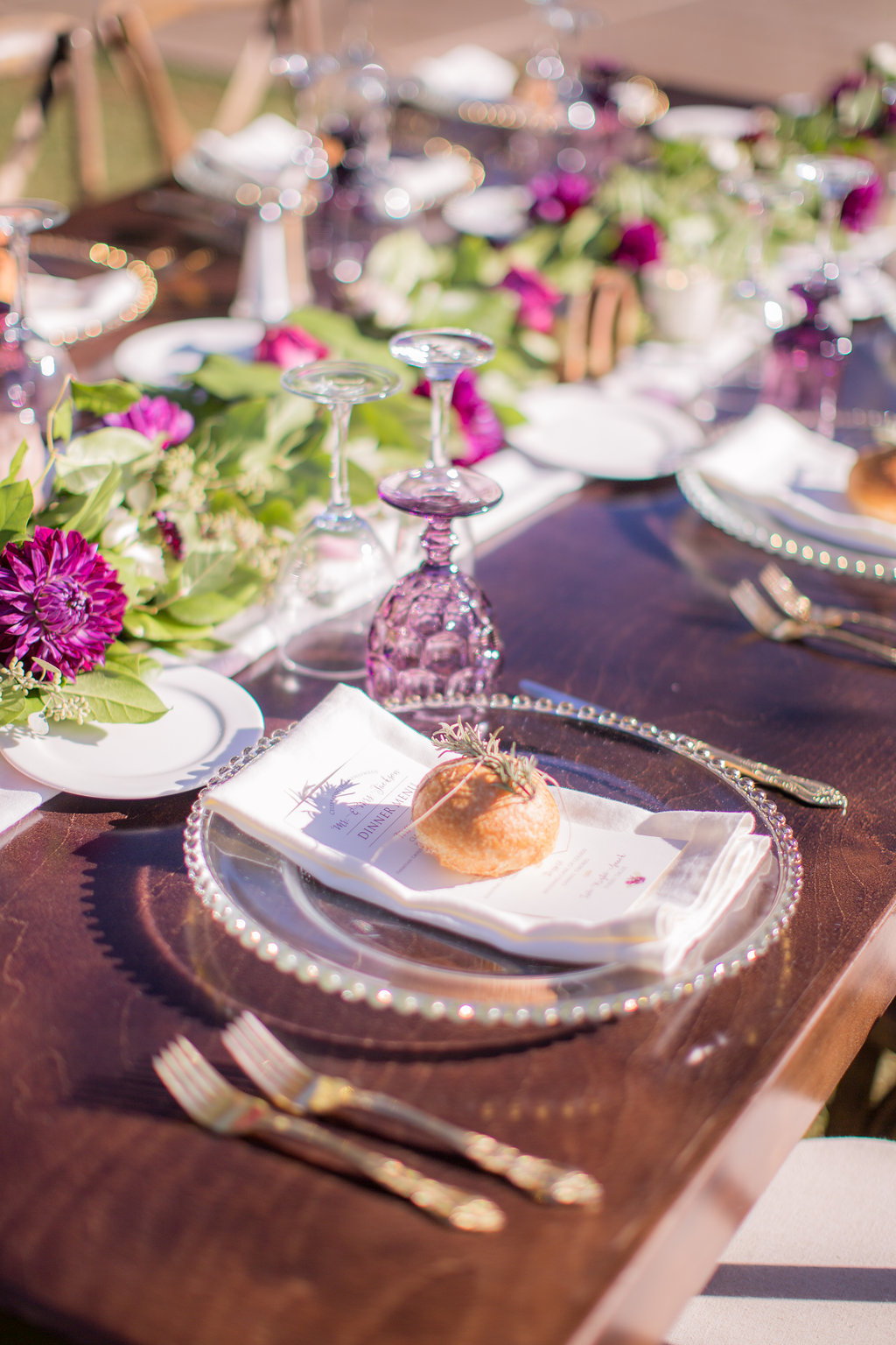Rustic Elegance in Shades of Plum | Temecula Creek Inn | Honey Photographs by Alyss