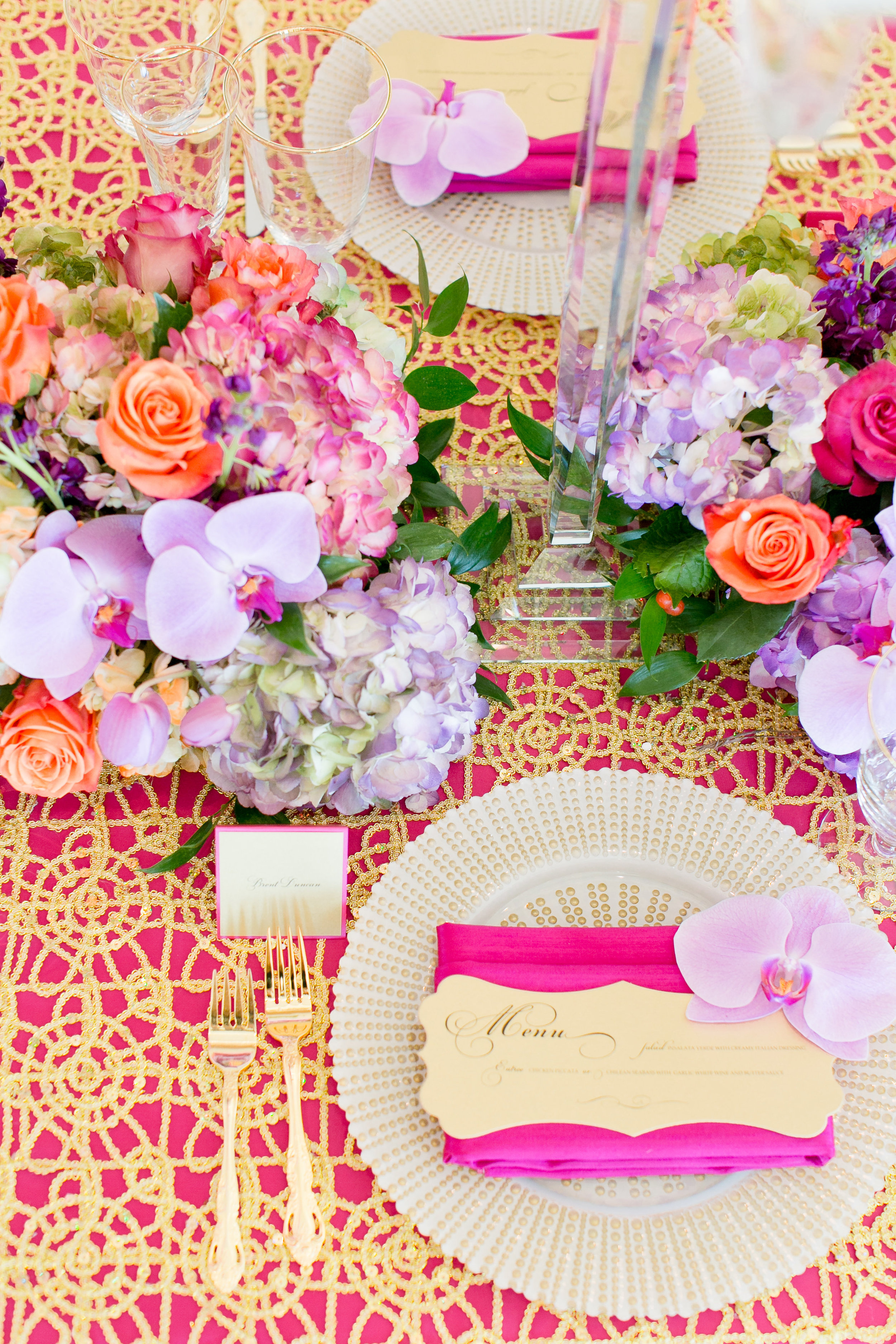 Hindu Fusion in Fuchsia, Orange and Gold at Avensole Winery | Leah Marie Photography | Michelle Garibay Events