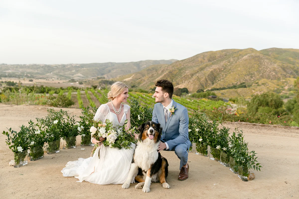 Slate Blue and Greenery Ranch Wedding Inspiration | Leah Marie Photography | Michelle Garibay Events