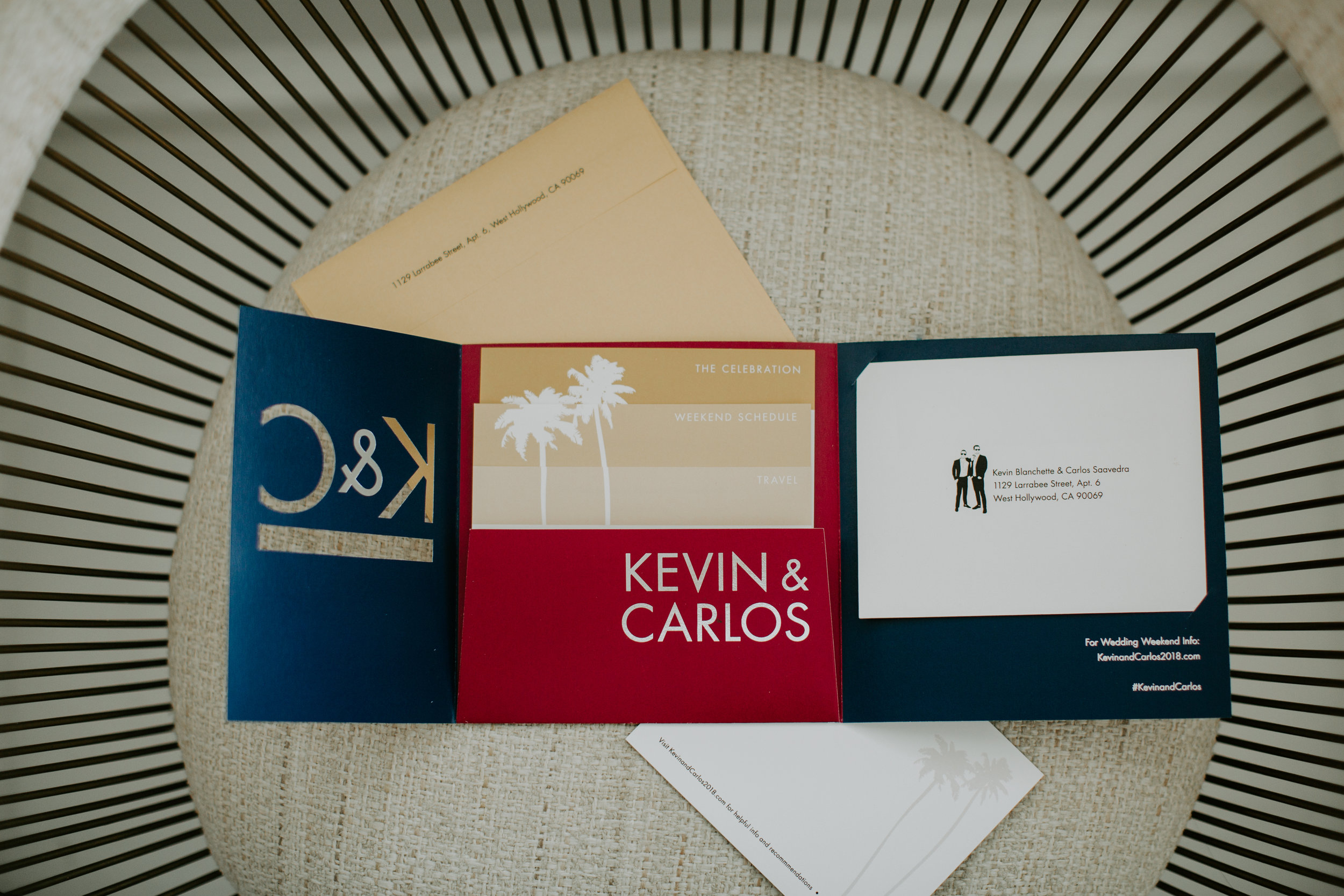 Michelle Garibay Events | Rouxby | Avalon Palm Springs | Masculine Chic Wedding in Navy and Gray