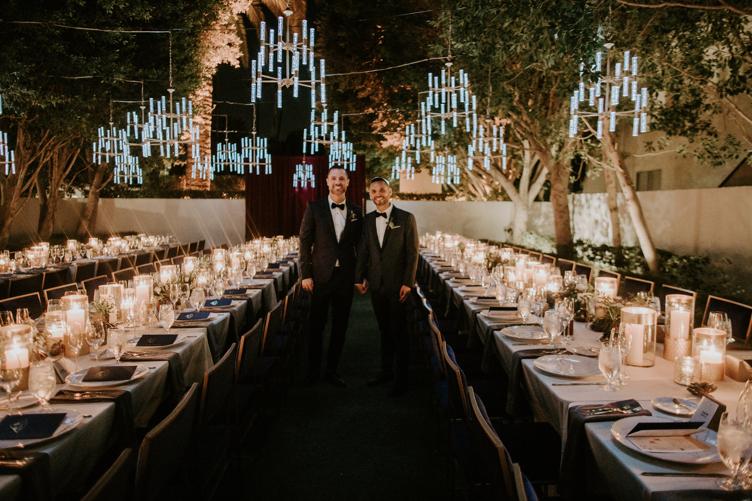 Michelle Garibay Events | Rouxby | Avalon Palm Springs | Masculine Chic Wedding in Navy and Gray