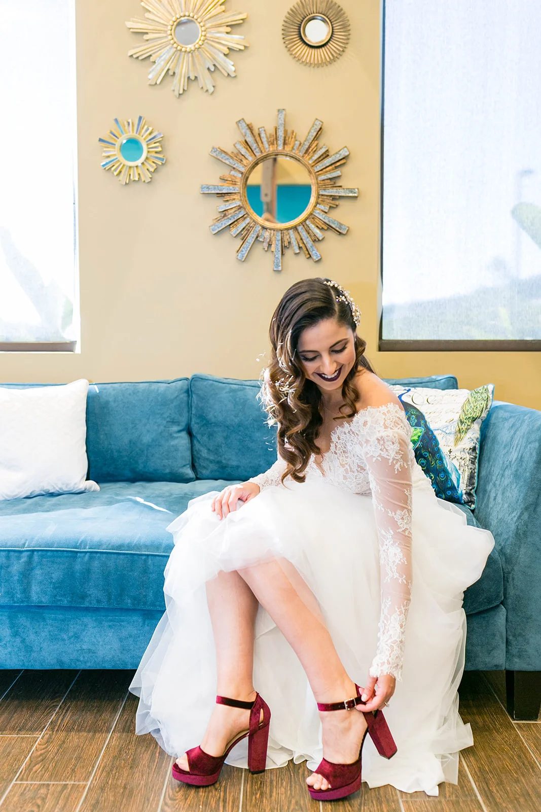 Organic Elegant Wine Country Wedding in Burgundy and Gold | Michelle Garibay Events | Leah Marie Photography | Fazeli Cellars
