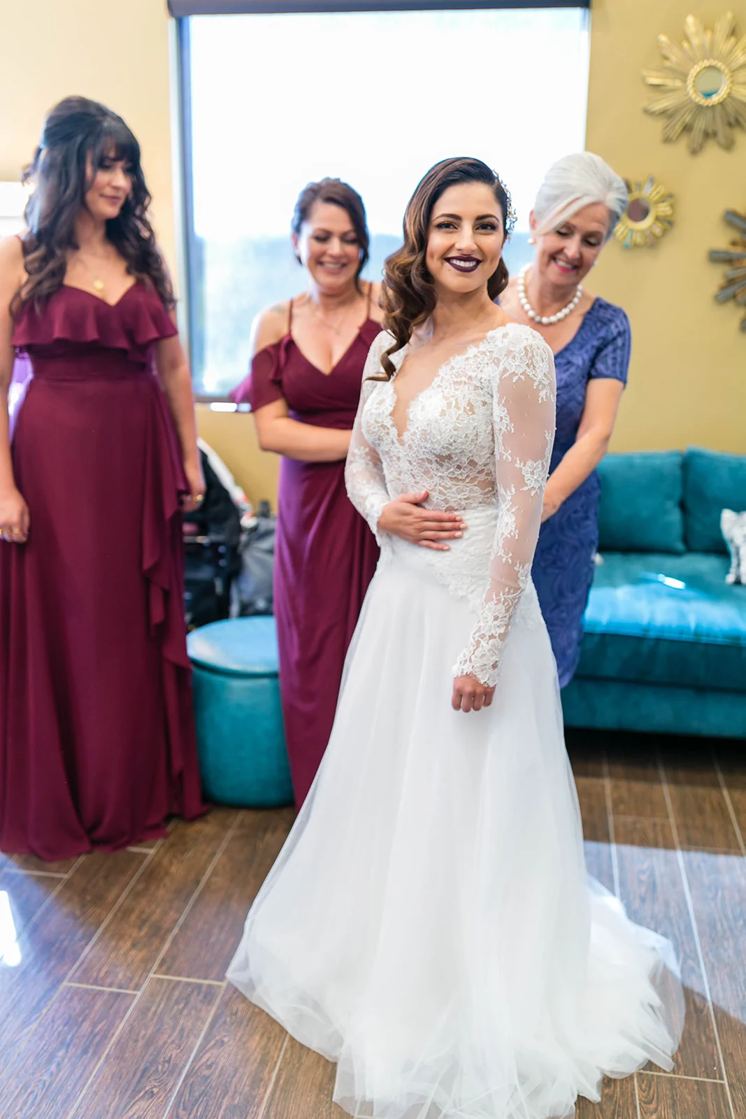 Organic Elegant Wine Country Wedding in Burgundy and Gold | Michelle Garibay Events | Leah Marie Photography | Fazeli Cellars