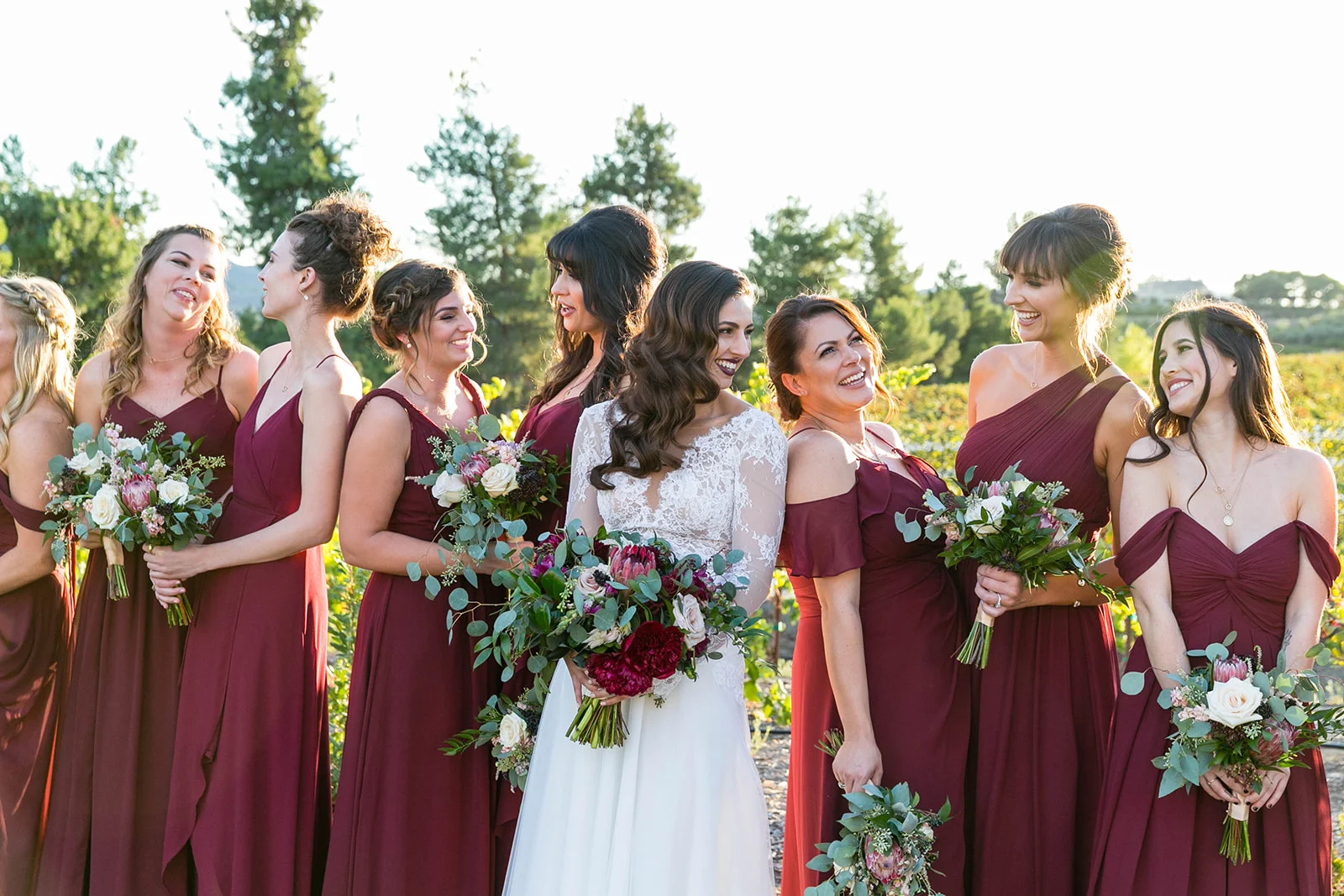Organic Elegant Wine Country Wedding in Burgundy and Gold | Michelle Garibay Events | Leah Marie Photography | Fazeli Cellars