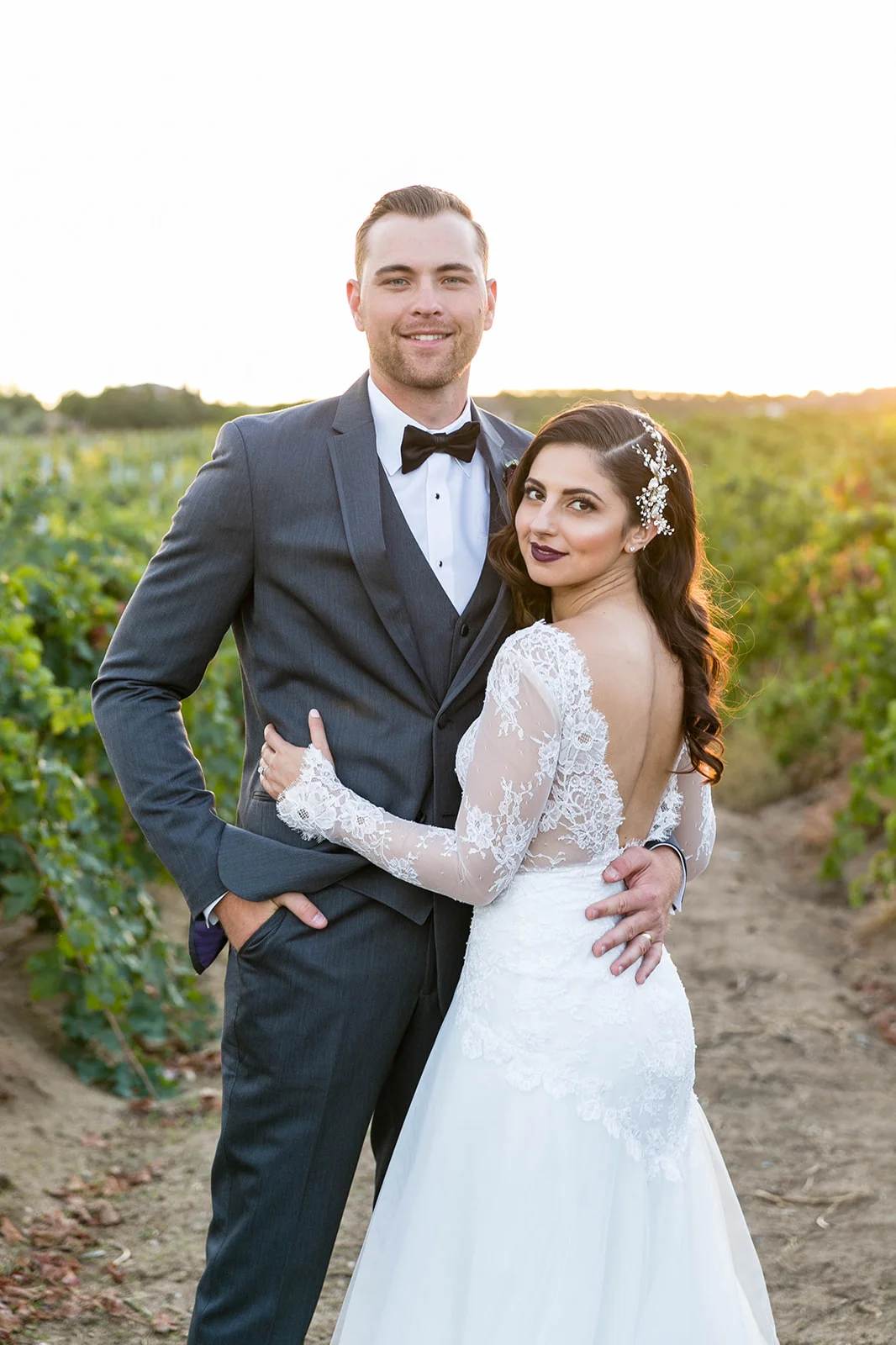 Organic Elegant Wine Country Wedding in Burgundy and Gold | Michelle Garibay Events | Leah Marie Photography | Fazeli Cellars