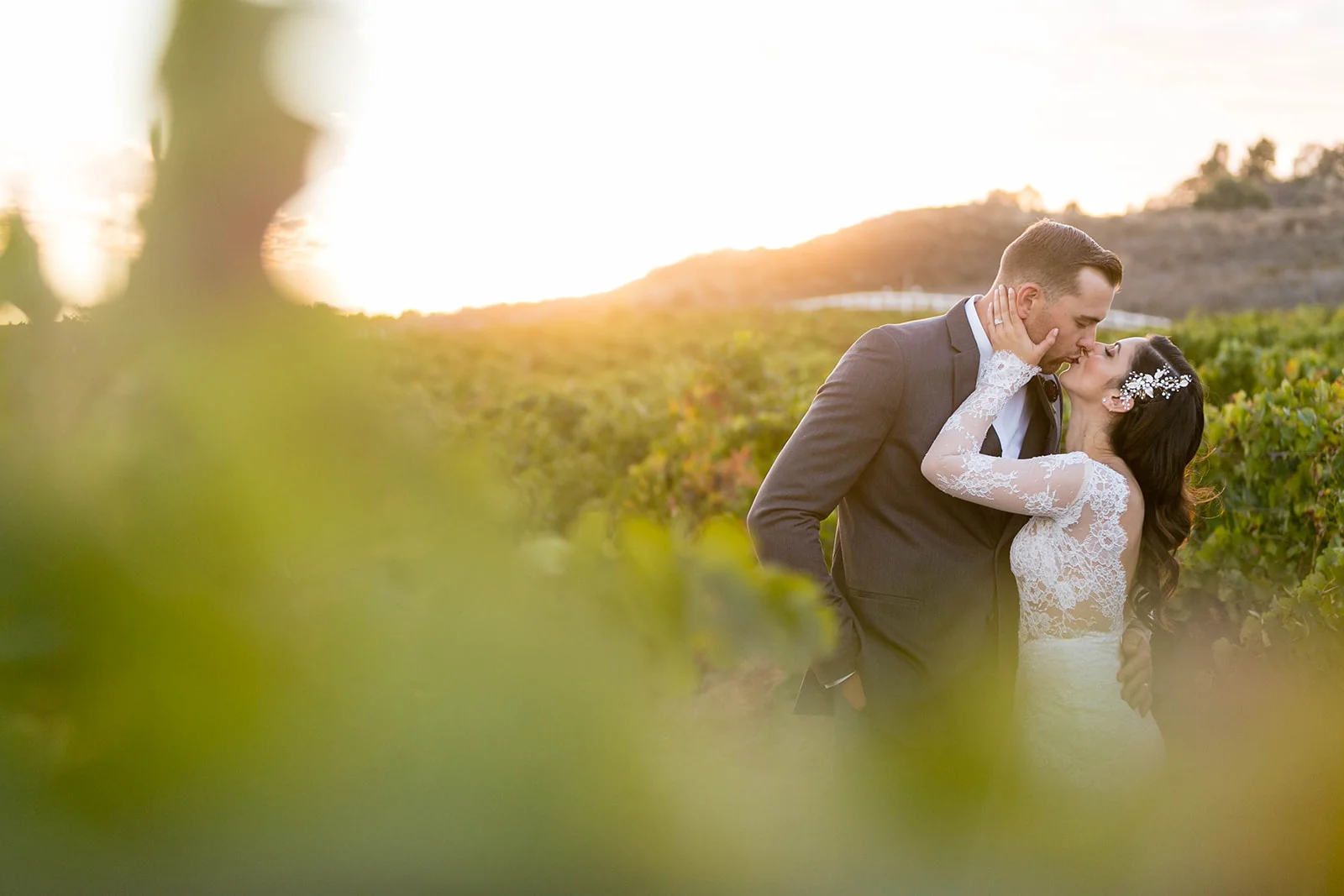 Organic Elegant Wine Country Wedding in Burgundy and Gold | Michelle Garibay Events | Leah Marie Photography | Fazeli Cellars