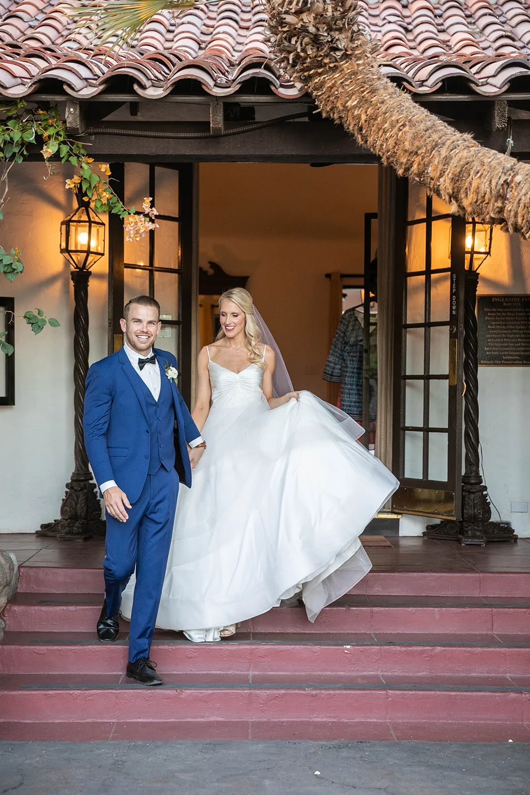 White and Rose Gold Ingleside Inn Palm Springs Wedding | Leah Marie Photography | Cara Goset of Michelle Garibay Events